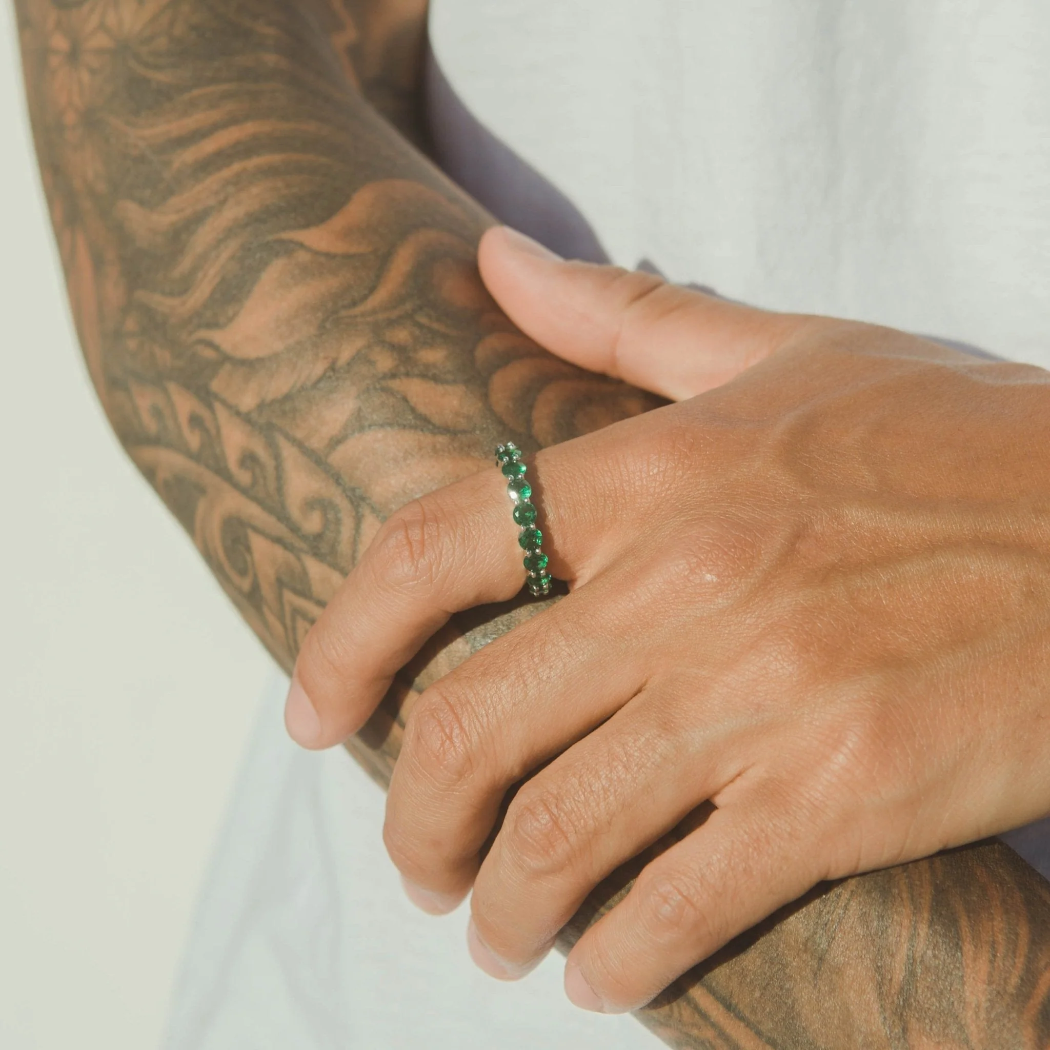 5mm Tennis Ring - Green - Image 2