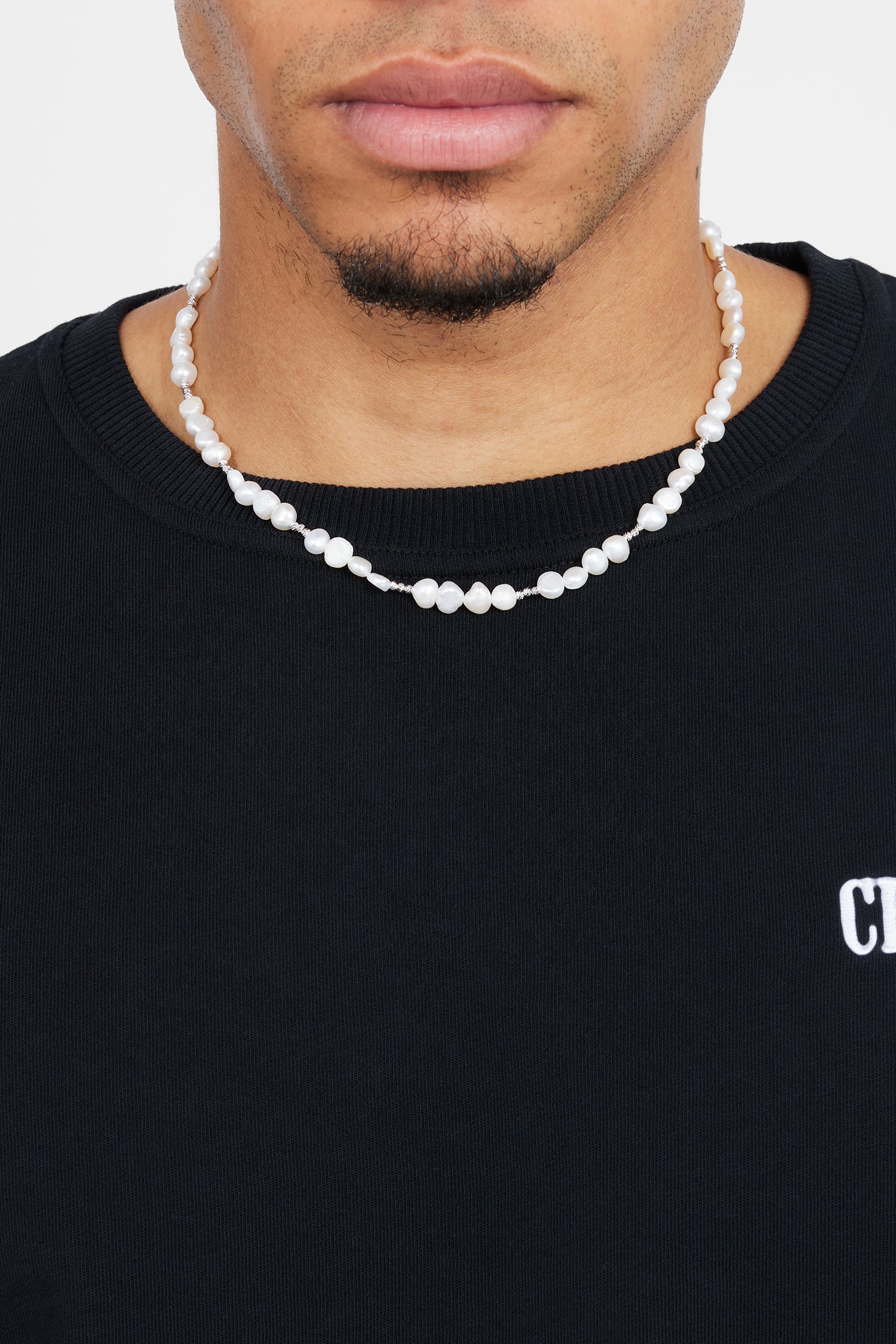 6mm Freshwater Pearl and Bead Cluster Necklace - Image 2
