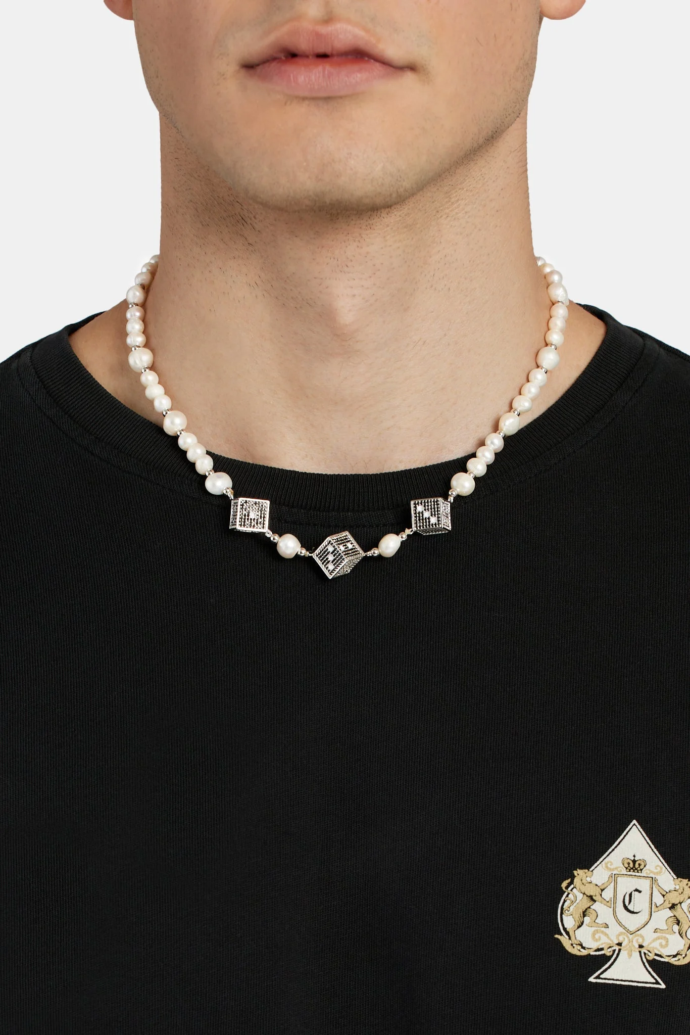6mm Freshwater Pearl Dice Bead Necklace - Image 2