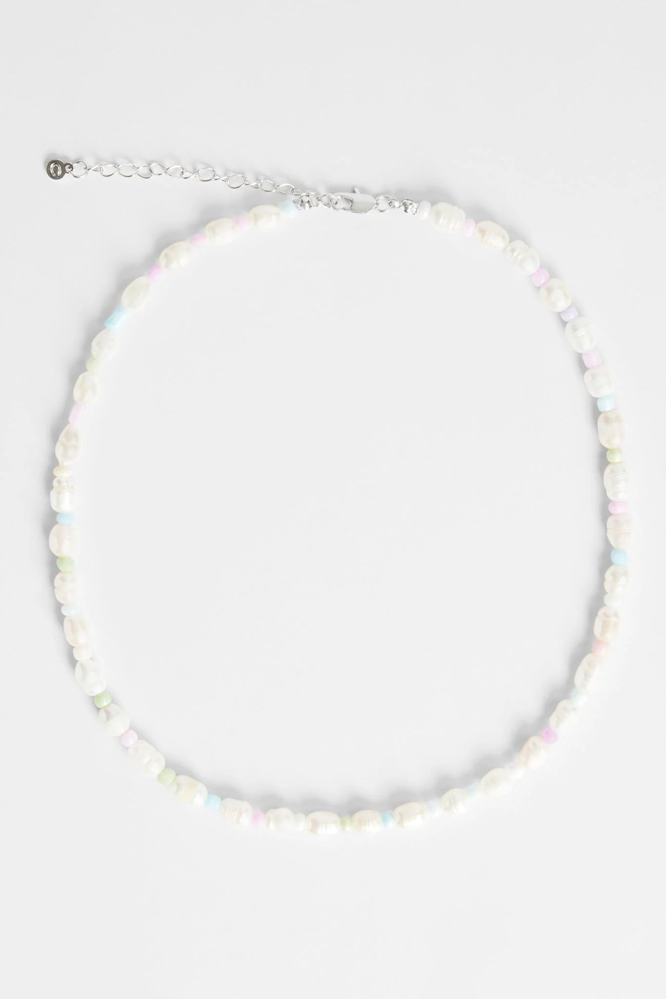 6mm Freshwater Pearl & Pastel Bead Necklace