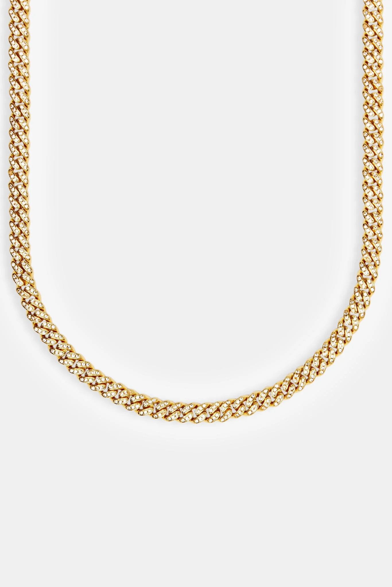 6mm Gold Plated Iced Cuban Chain - Image 2