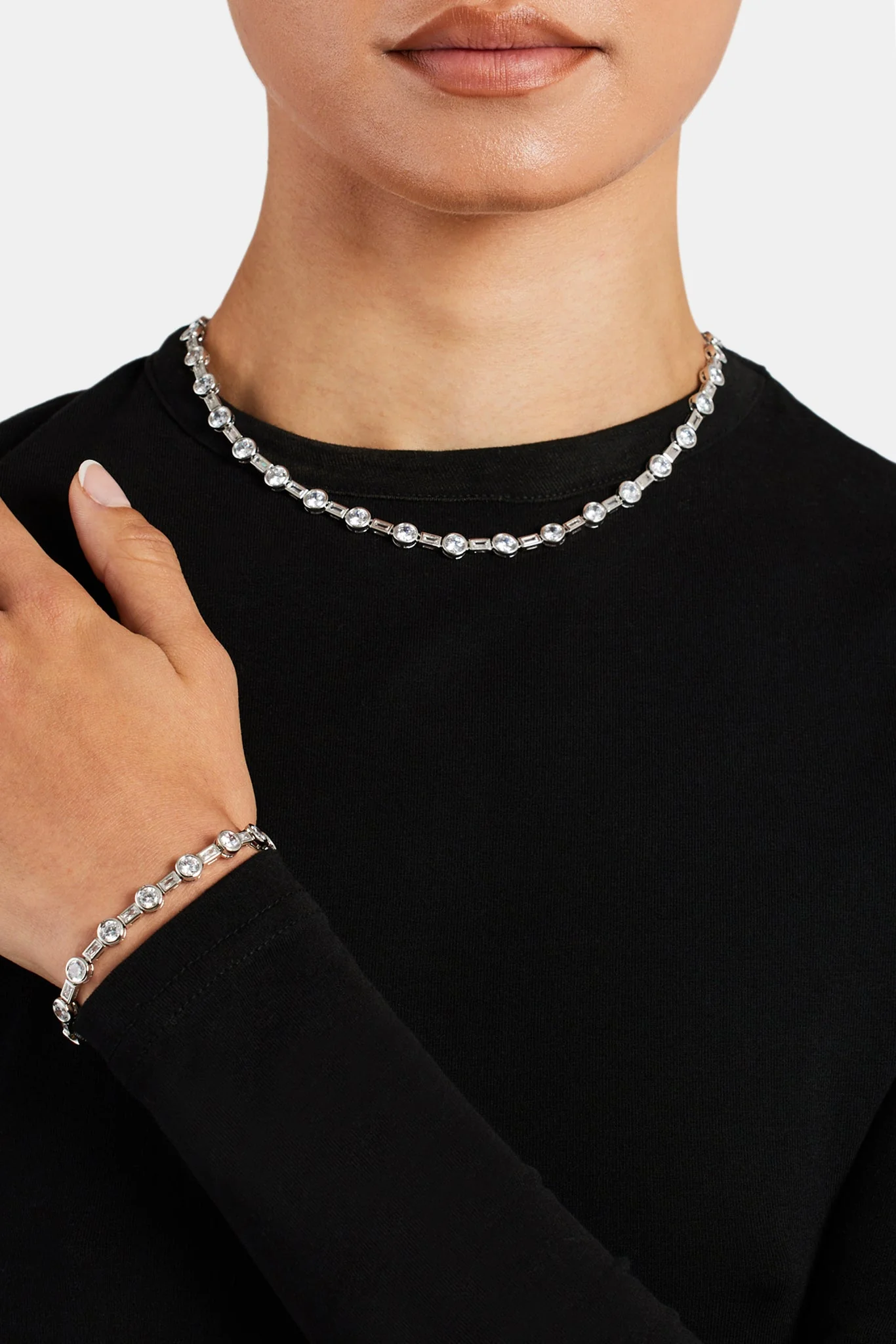 6mm Iced CZ Mixed Shape Bracelet - Image 3