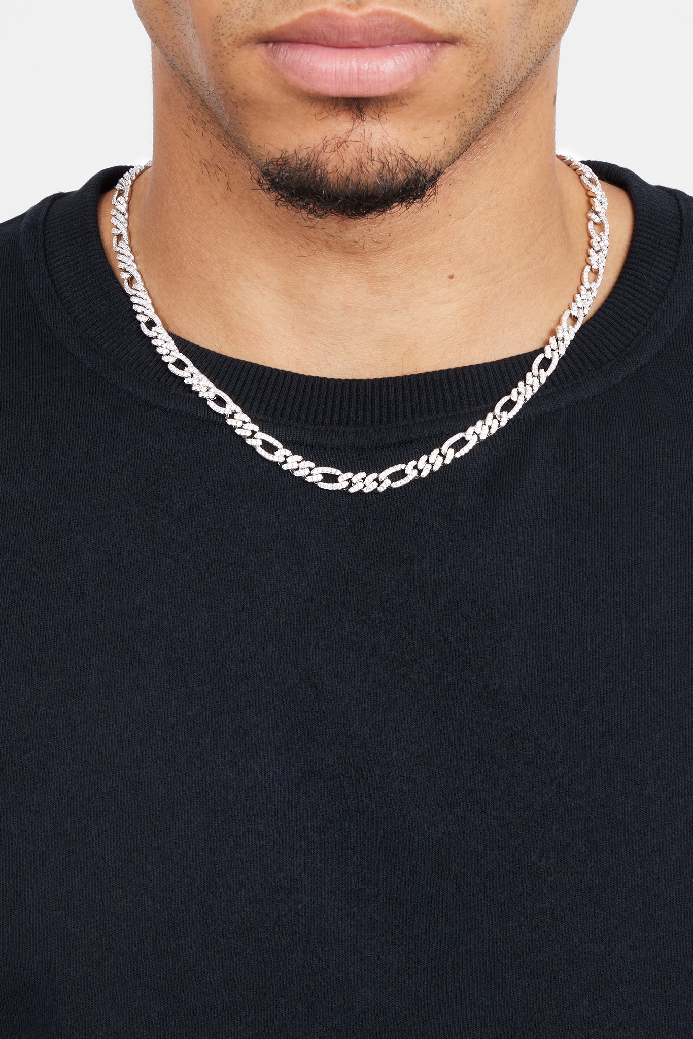 6mm Iced Figaro Chain - Image 2