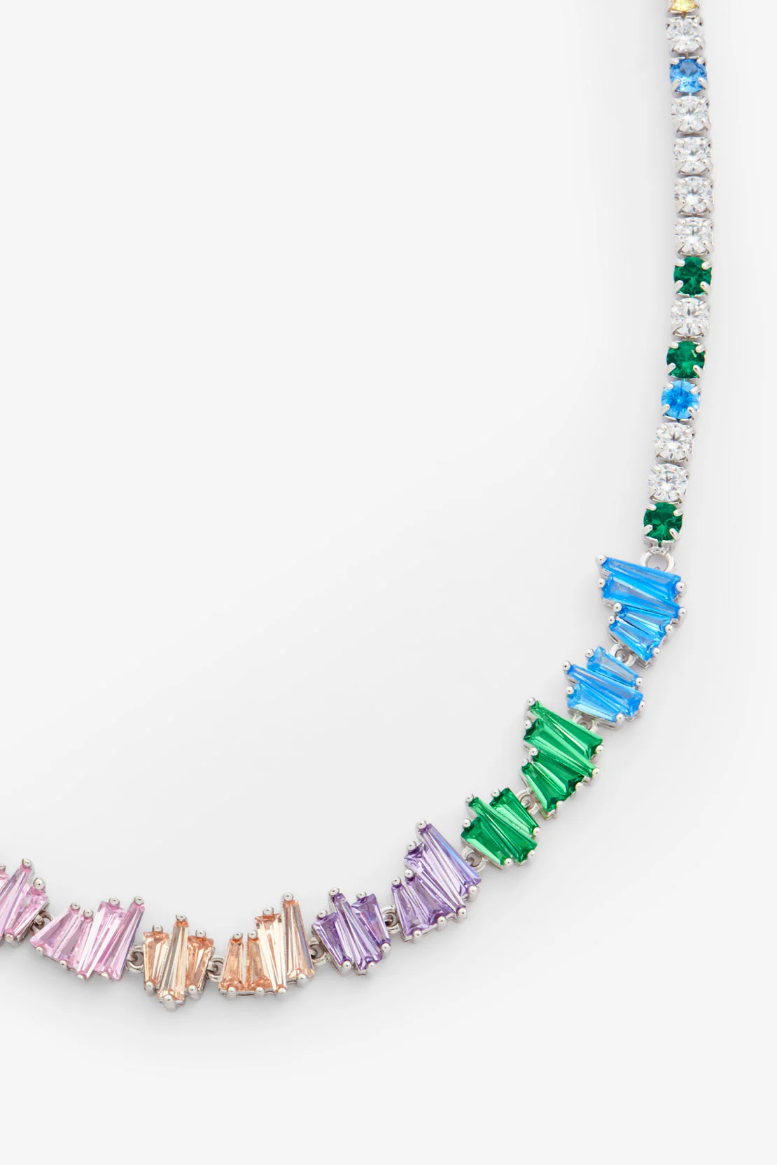 6mm Iced Multi Colour Tennis Toggle Necklace - Image 3