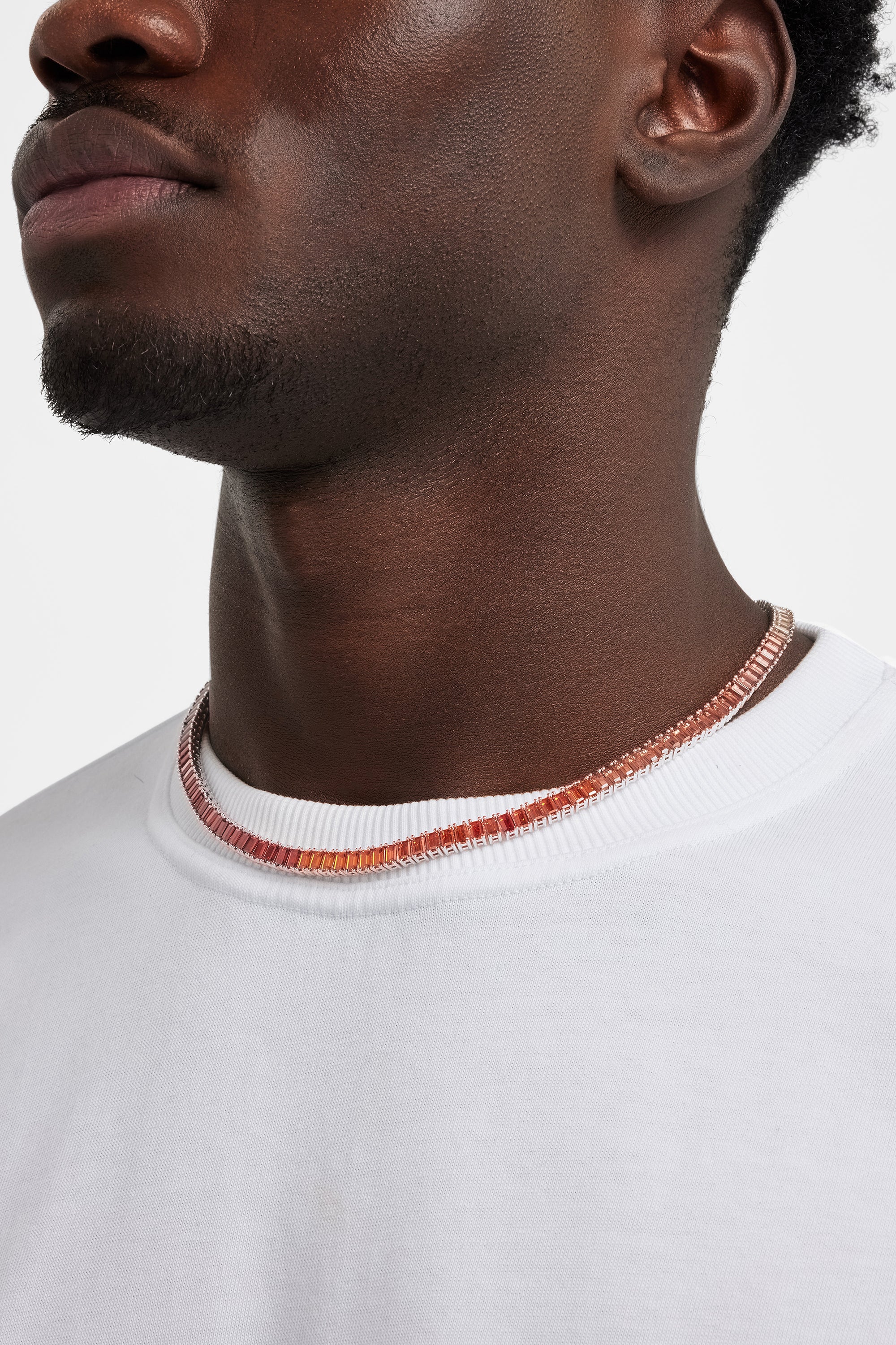 6mm Sunset Ombre Tennis Baguette Chain + Bracelet Bundle - Image 3