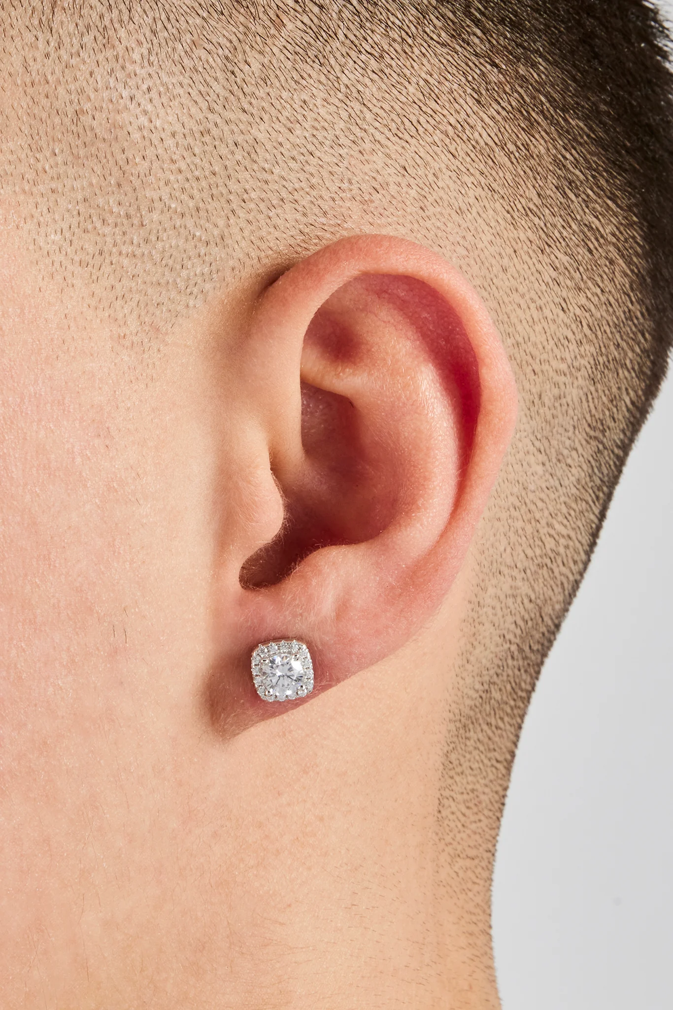 7mm Iced Cluster Stud Earrings - Image 2