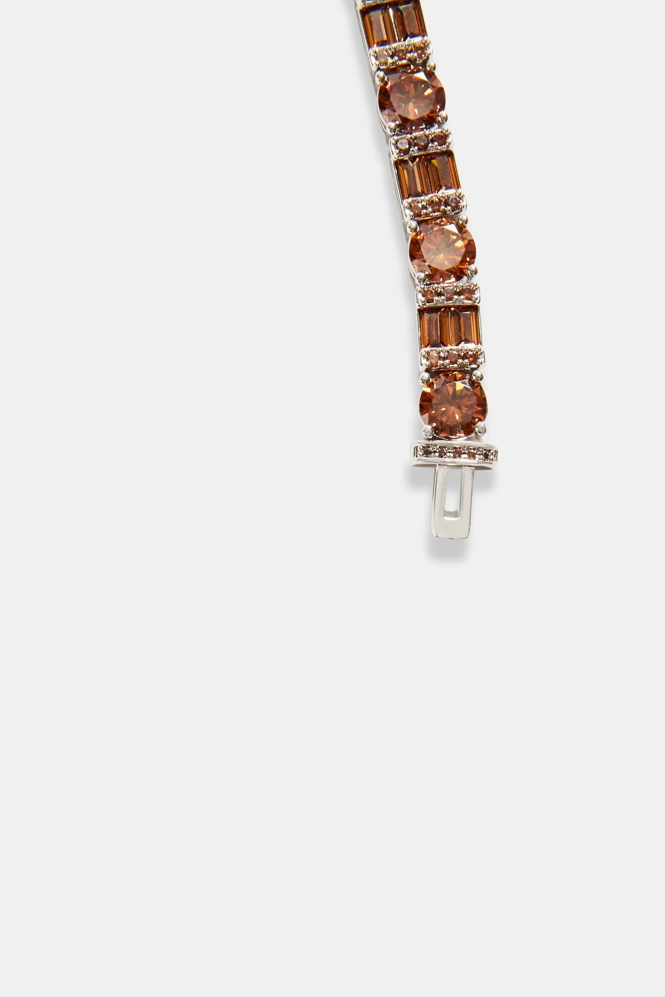 7mm Iced CZ Chocolate Round & Rectangle Mix Tennis Bracelet - Image 4