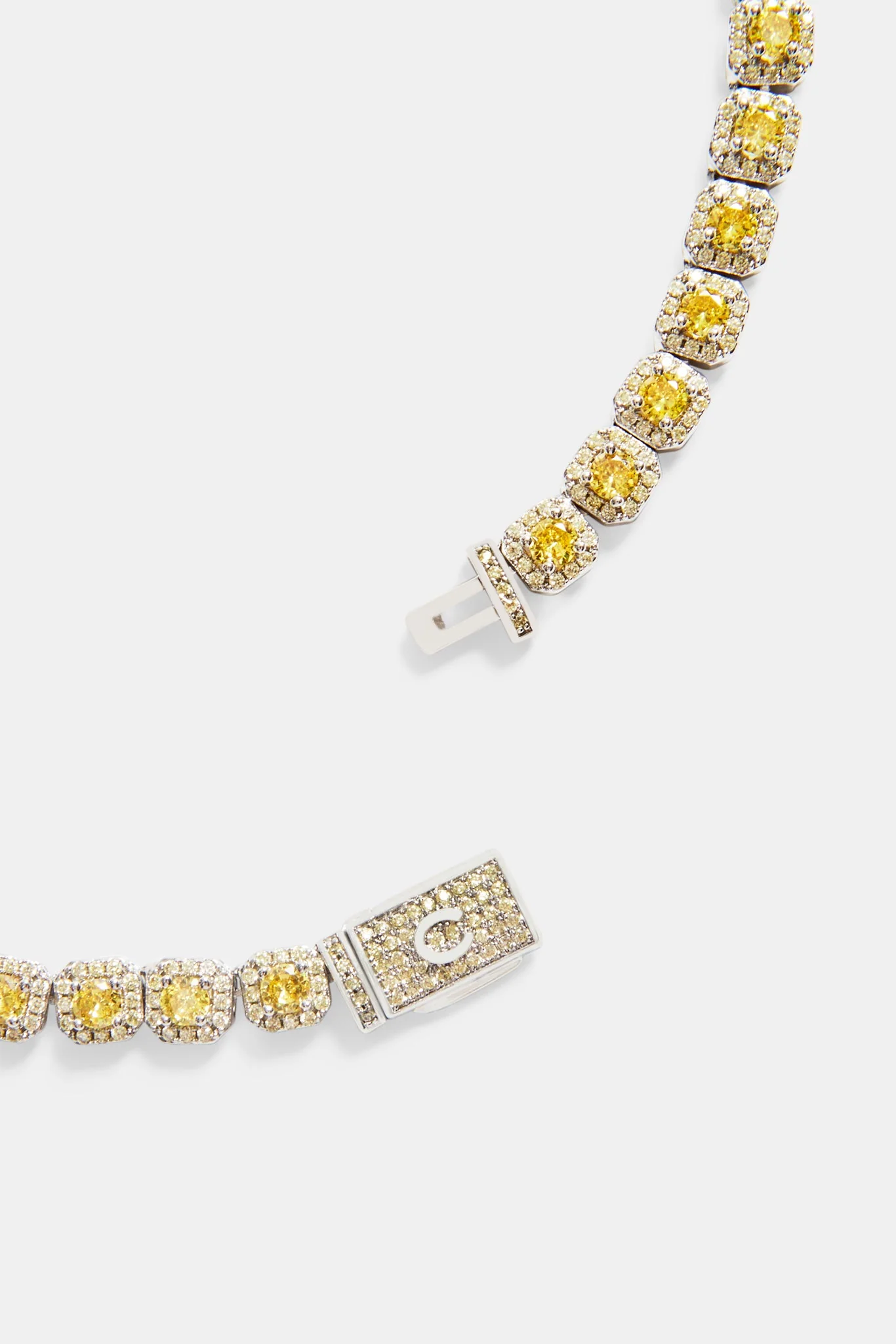 7mm Yellow Iced Clustered Tennis Chain Choker - Image 4
