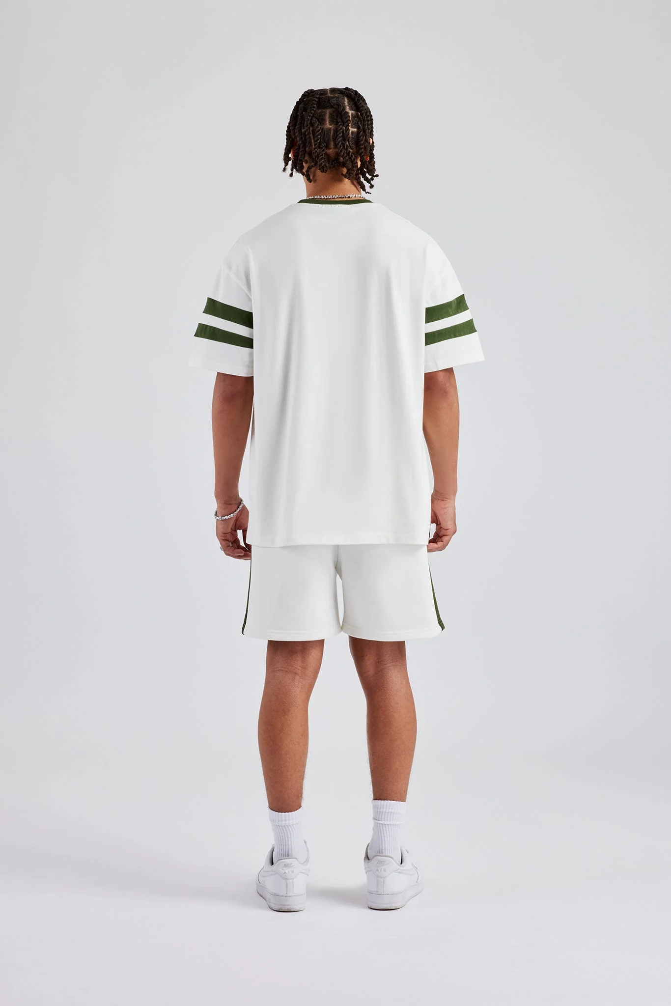 86 Varsity Skater T-Shirt & Short Set - Off White - Image 4