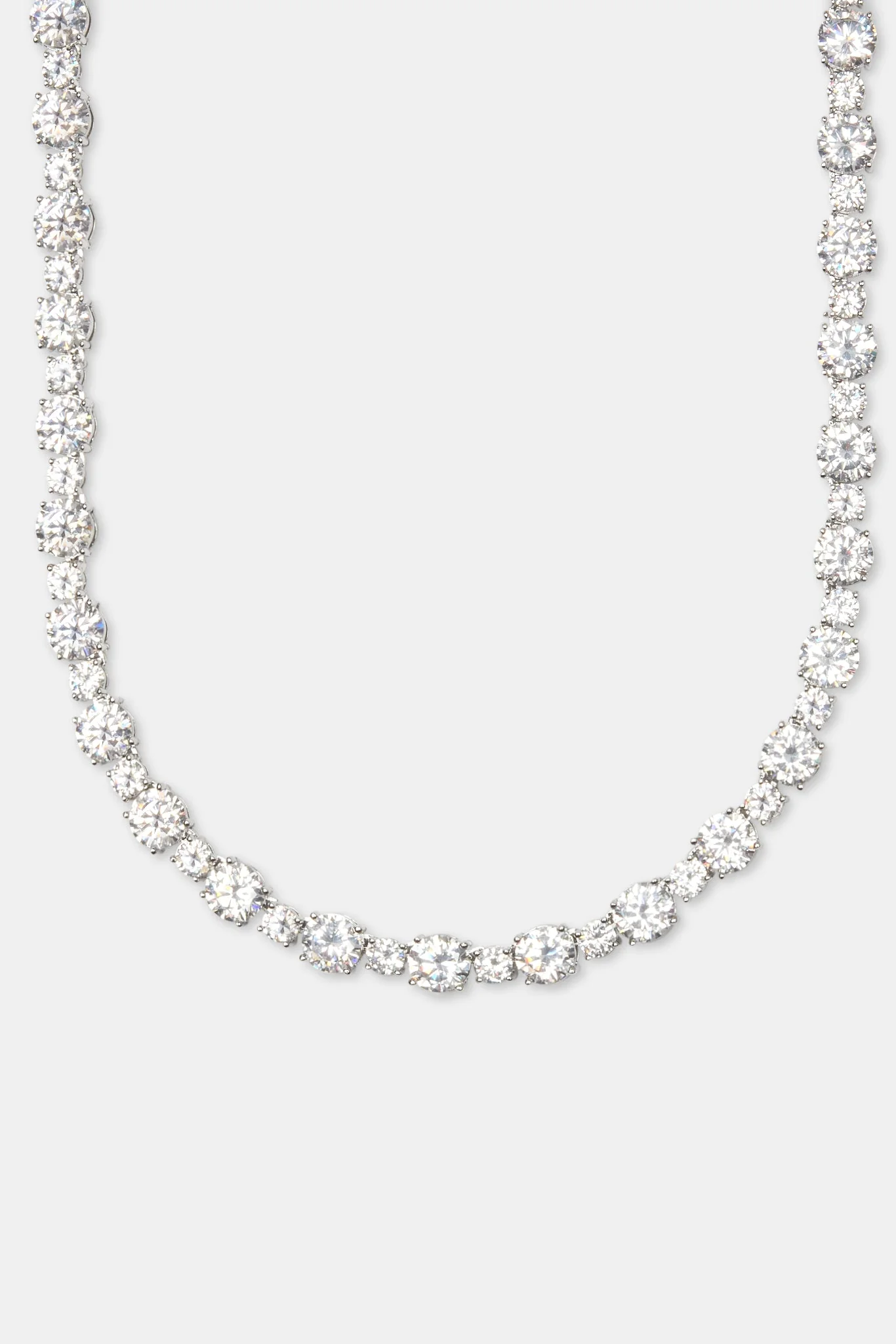 8mm Clear CZ Multi Size Tennis Chain - Image 2