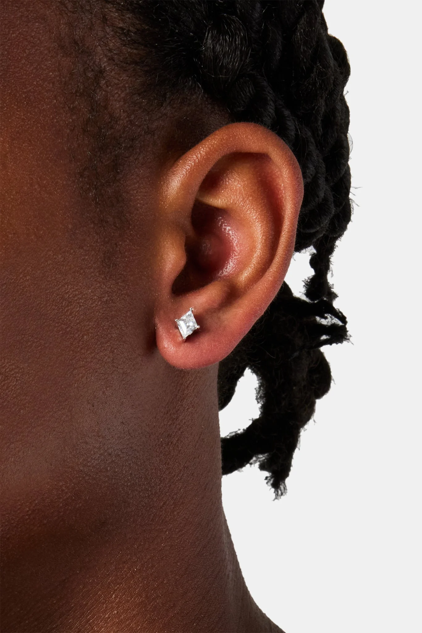 8mm Iced Shape Stud Earrings - Image 2