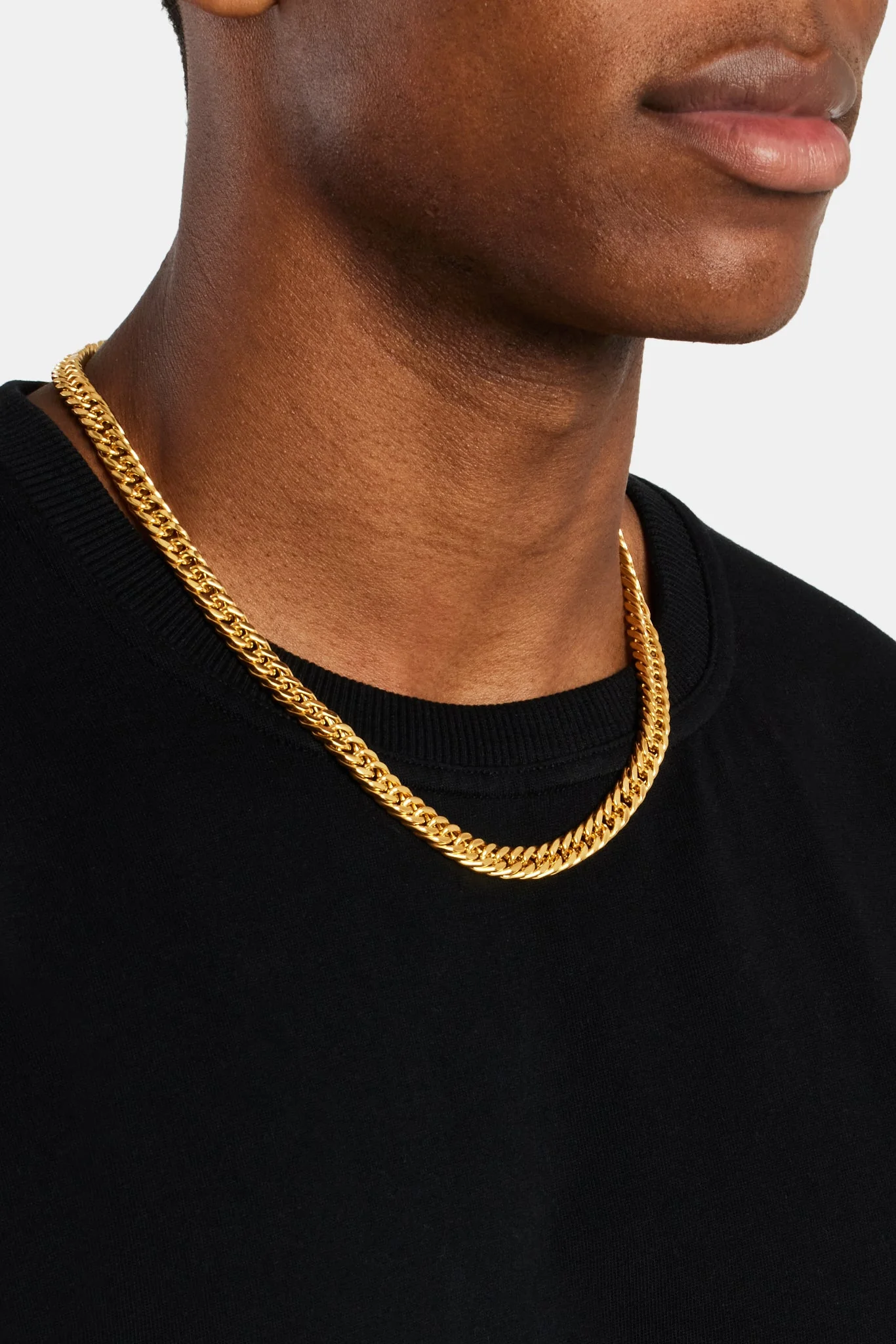 8mm Gold Plated Square Cuban Chain - Image 3