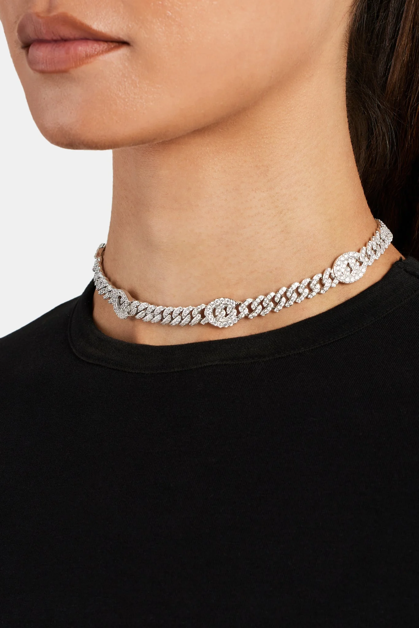 8mm Iced CZ C Repeat Choker - Image 3