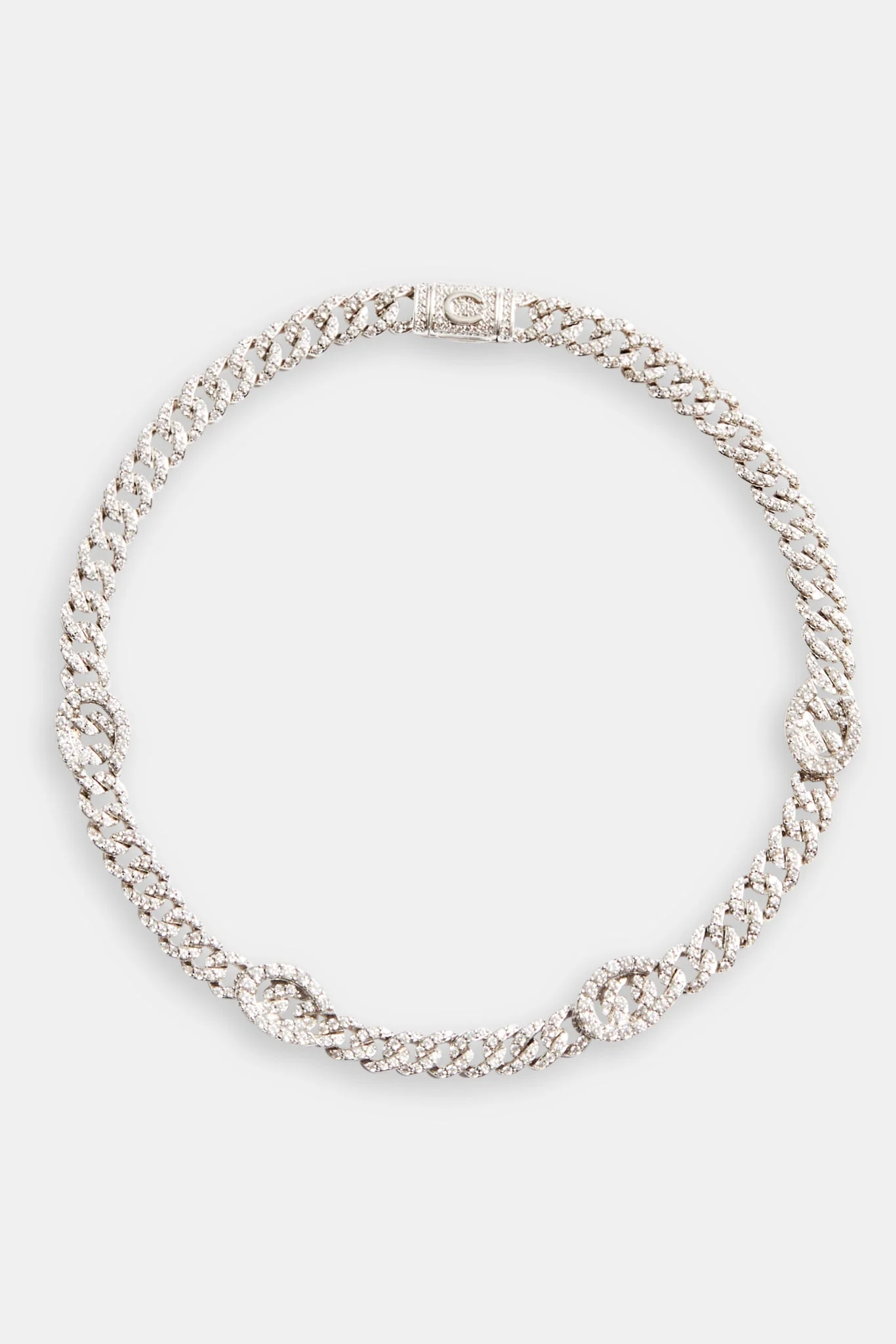 8mm Iced CZ C Repeat Choker - Image 4