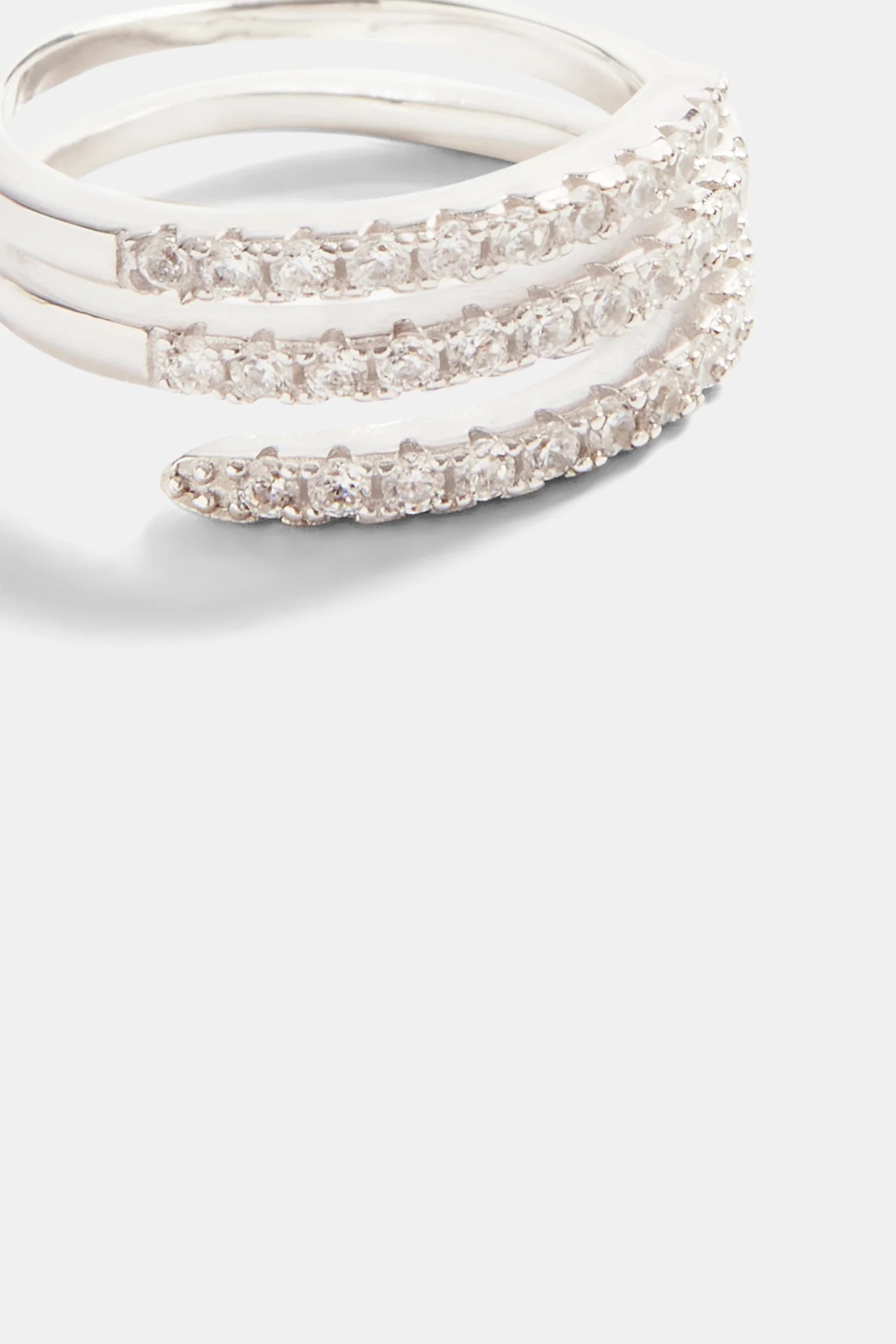 925 10mm Iced CZ Twist Ring - Image 3