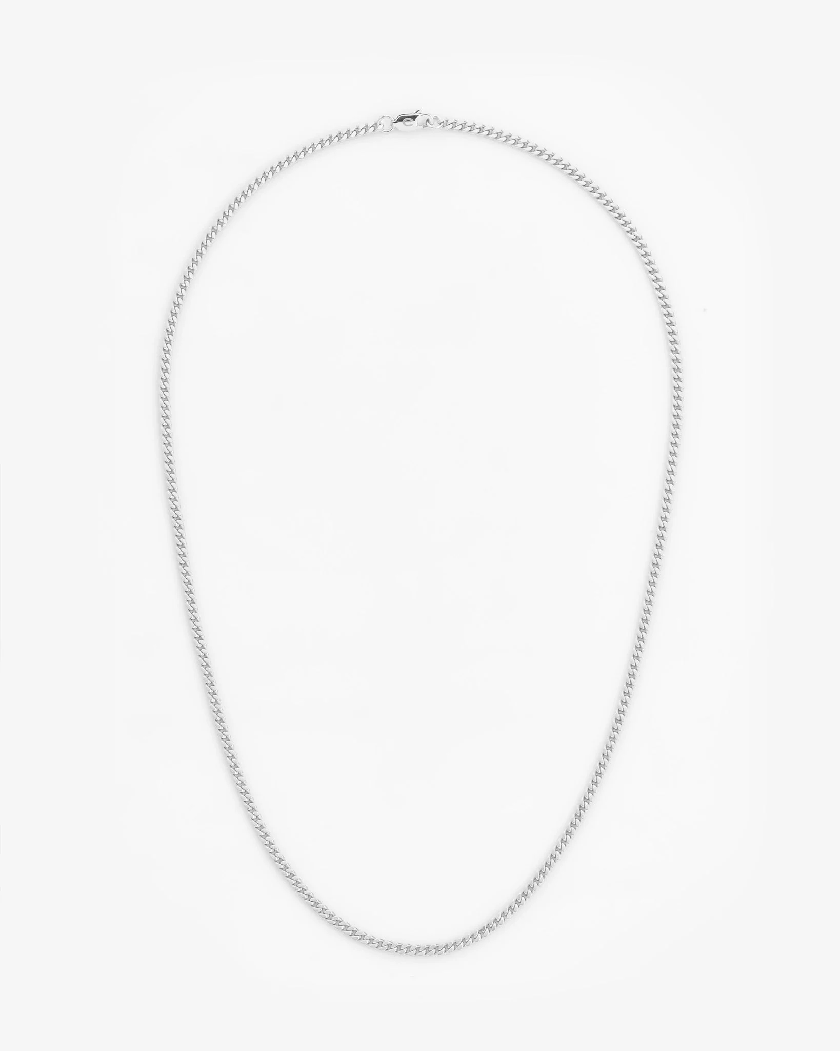 925 2.5mm Micro Cuban Chain - Silver