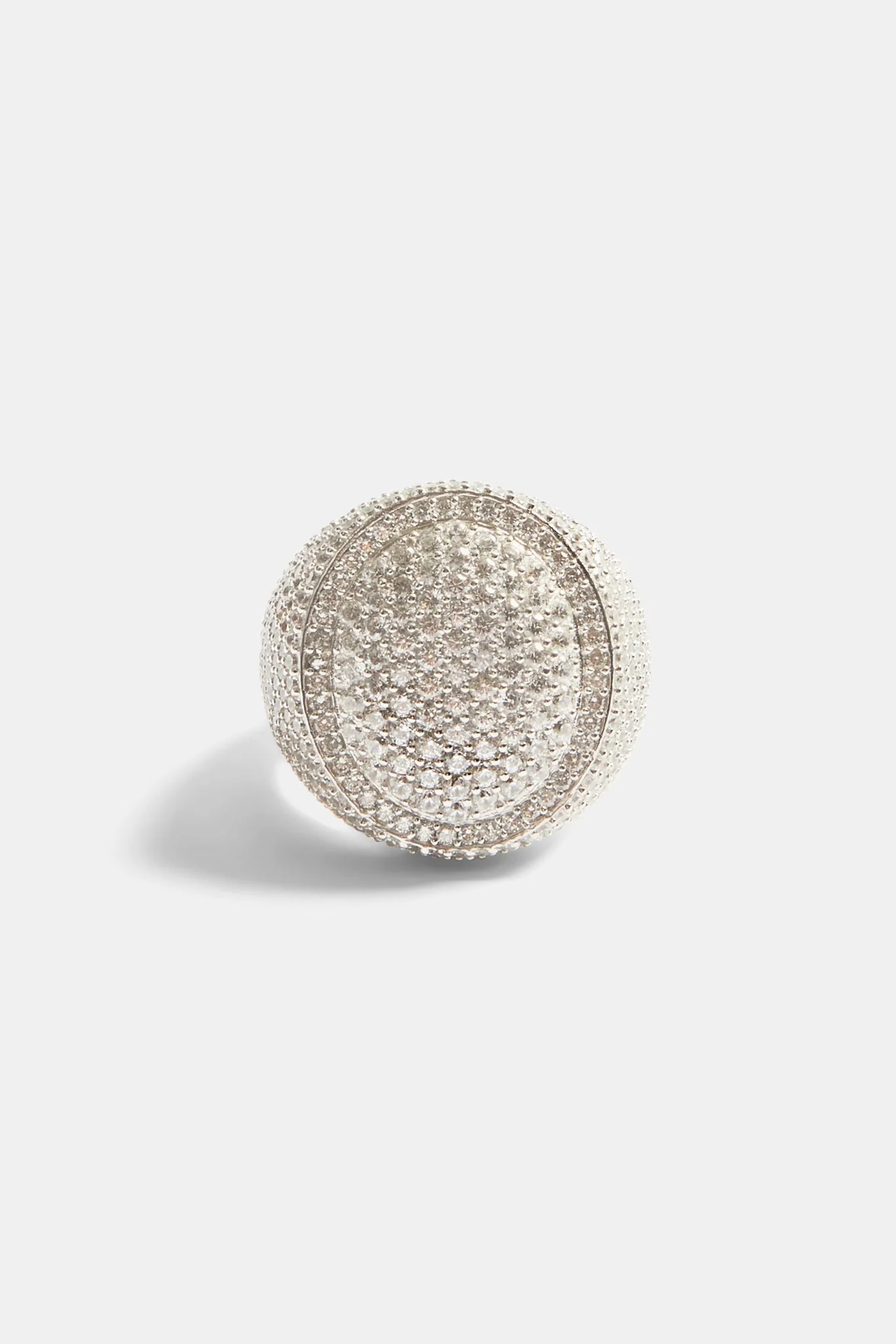 925 25mm CZ Pave Oval Signet Ring - Image 3