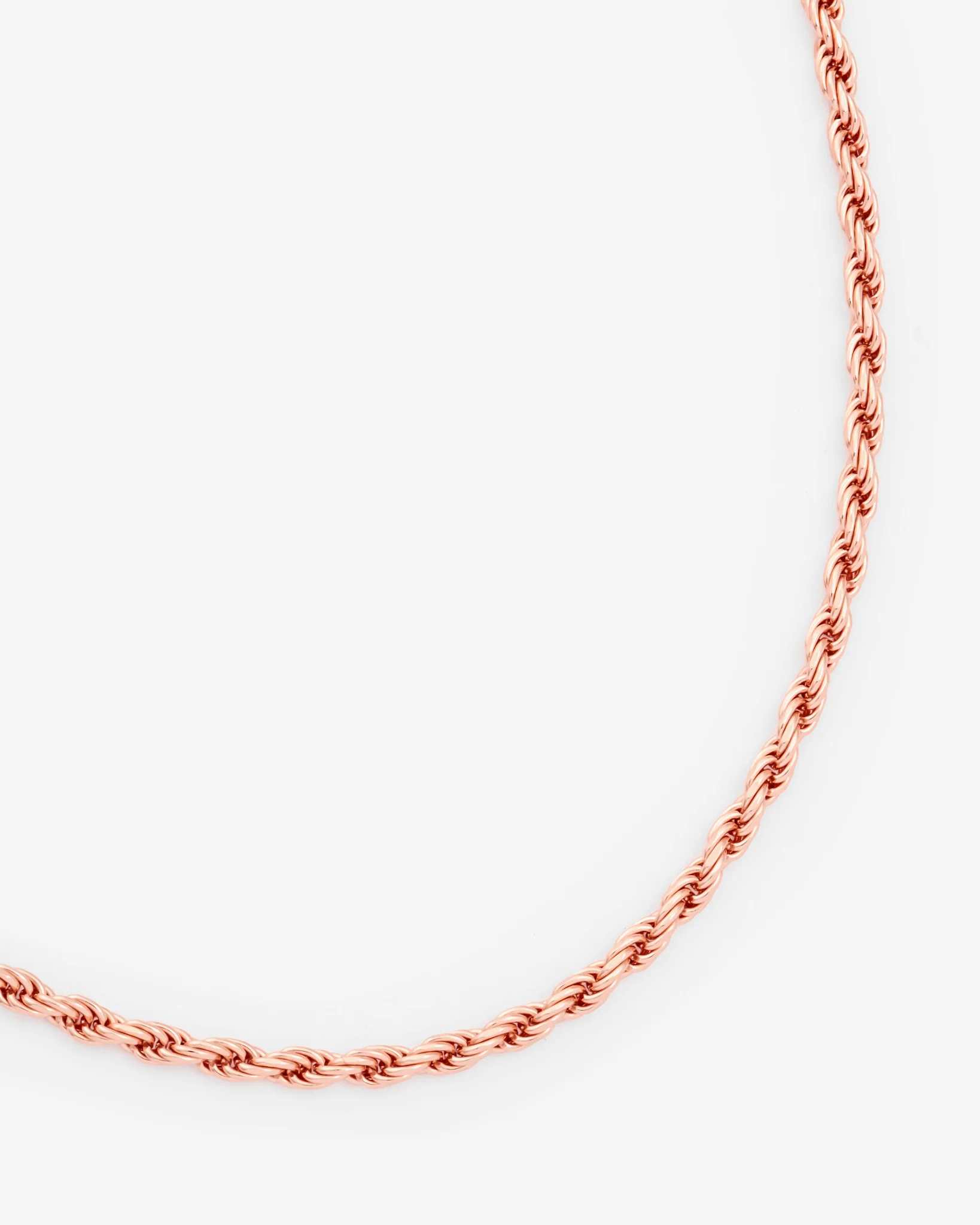 925 3mm Rope Chain - Rose Gold - Image 2