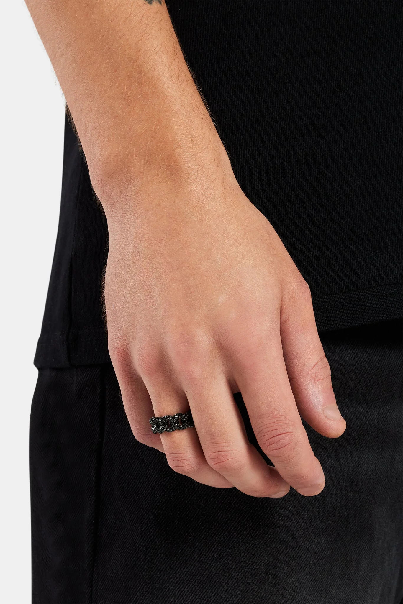 Cuban Iced Ring - Black - Image 2