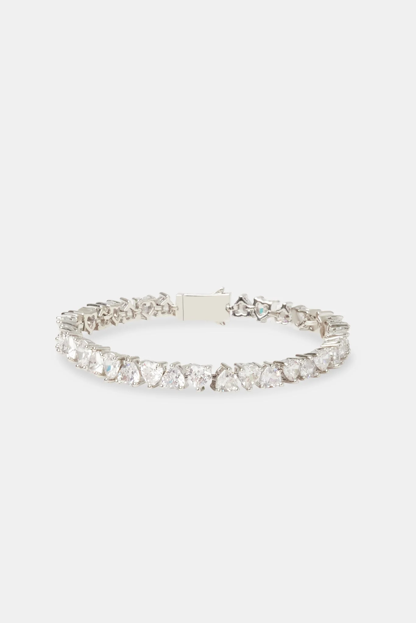 Alternating Heart Tennis Bracelet - 5mm - Image 2