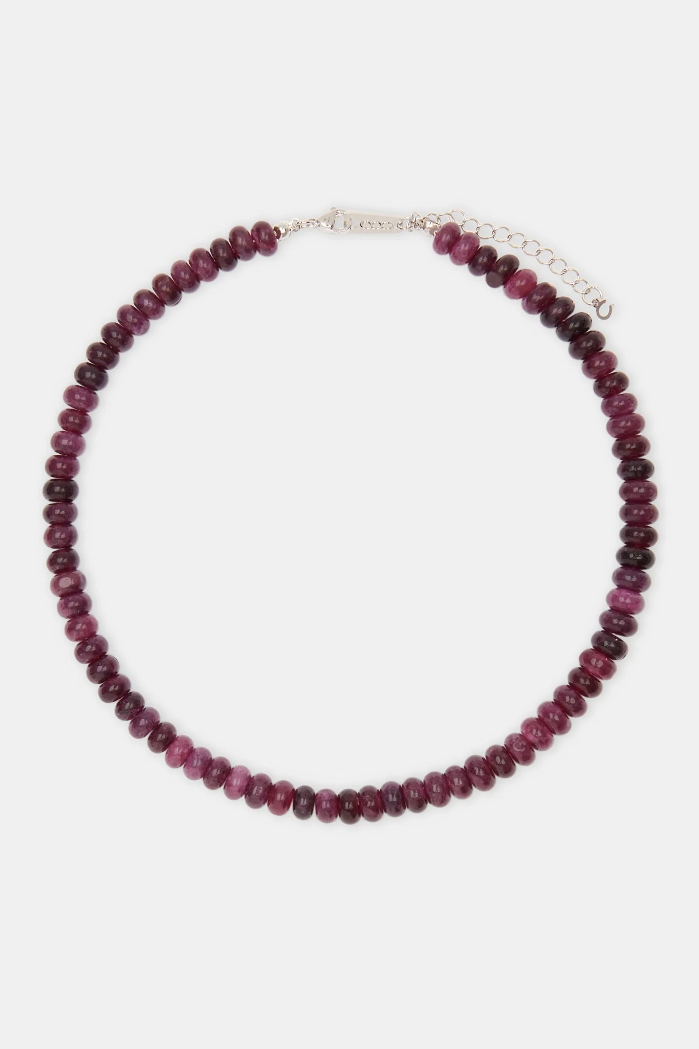 Amethyst Bead Necklace - White - 6mm - Image 2