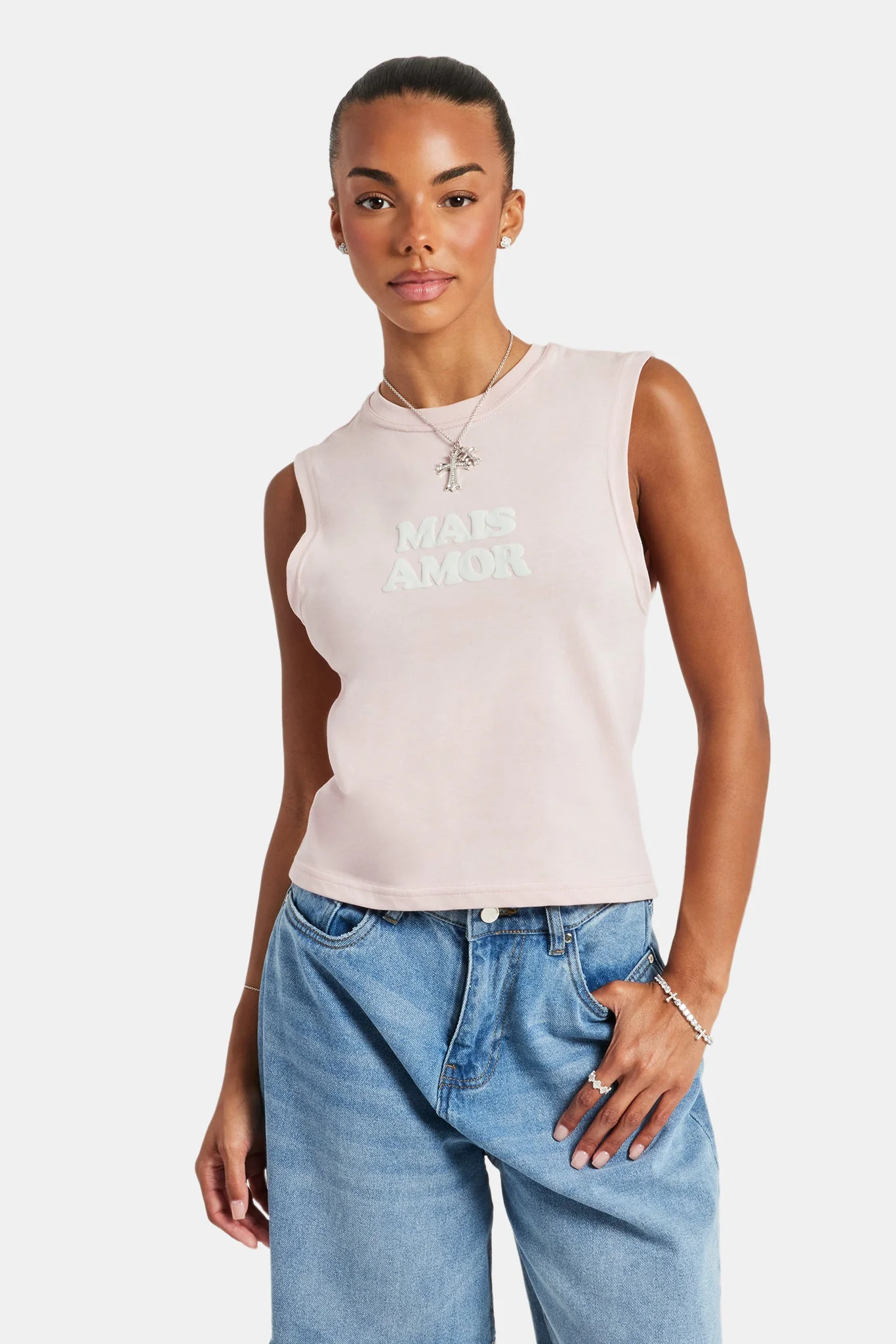 Amour Tank Top - Dusty Pink - Image 5