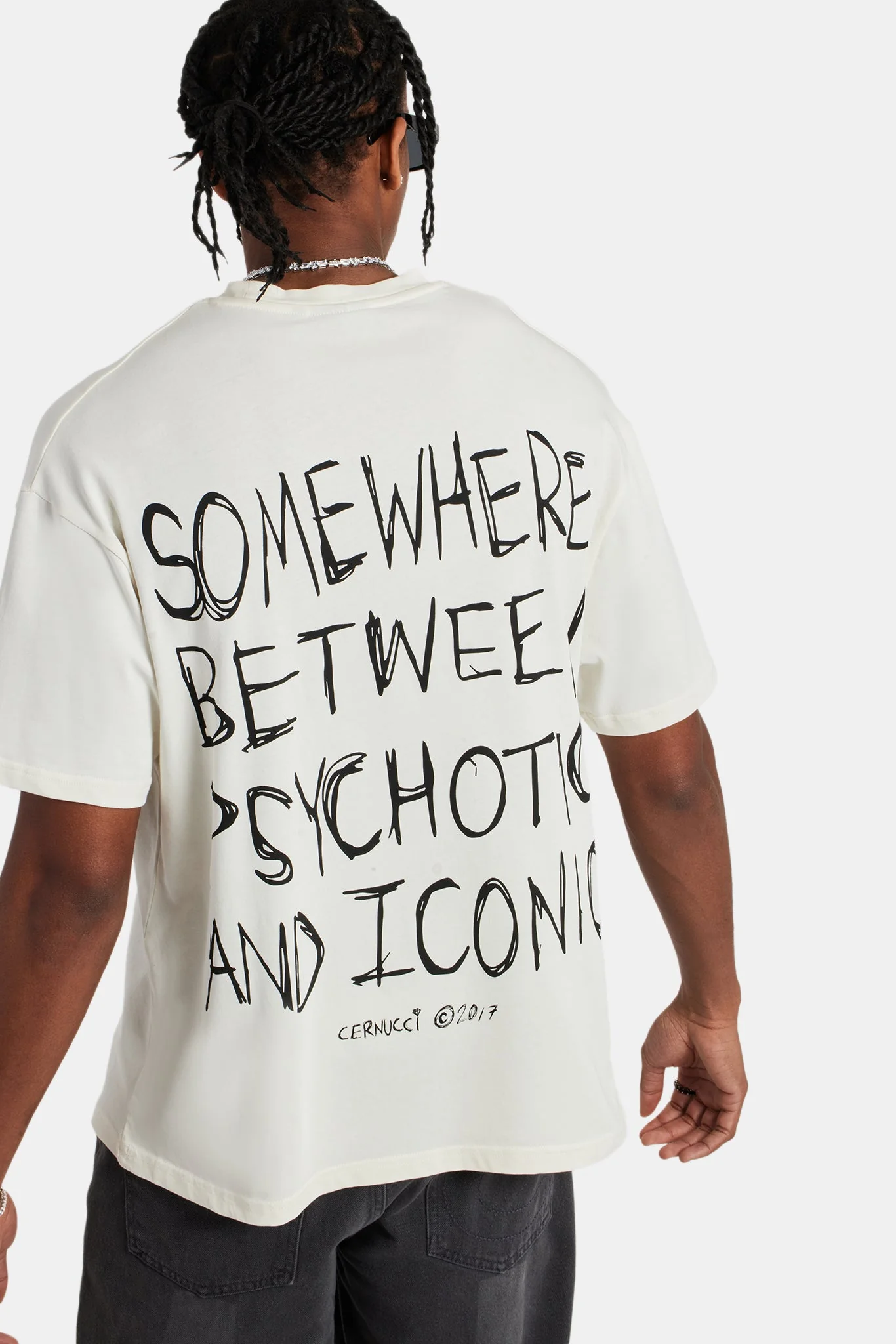 Back Quote Oversized T-Shirt - Off White - Image 3
