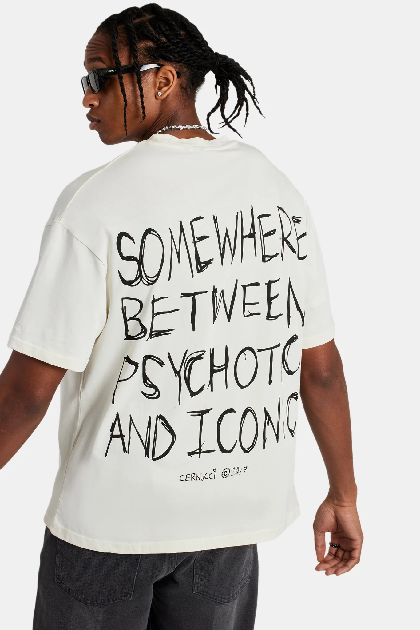 Back Quote Oversized T-Shirt - Off White - Image 4