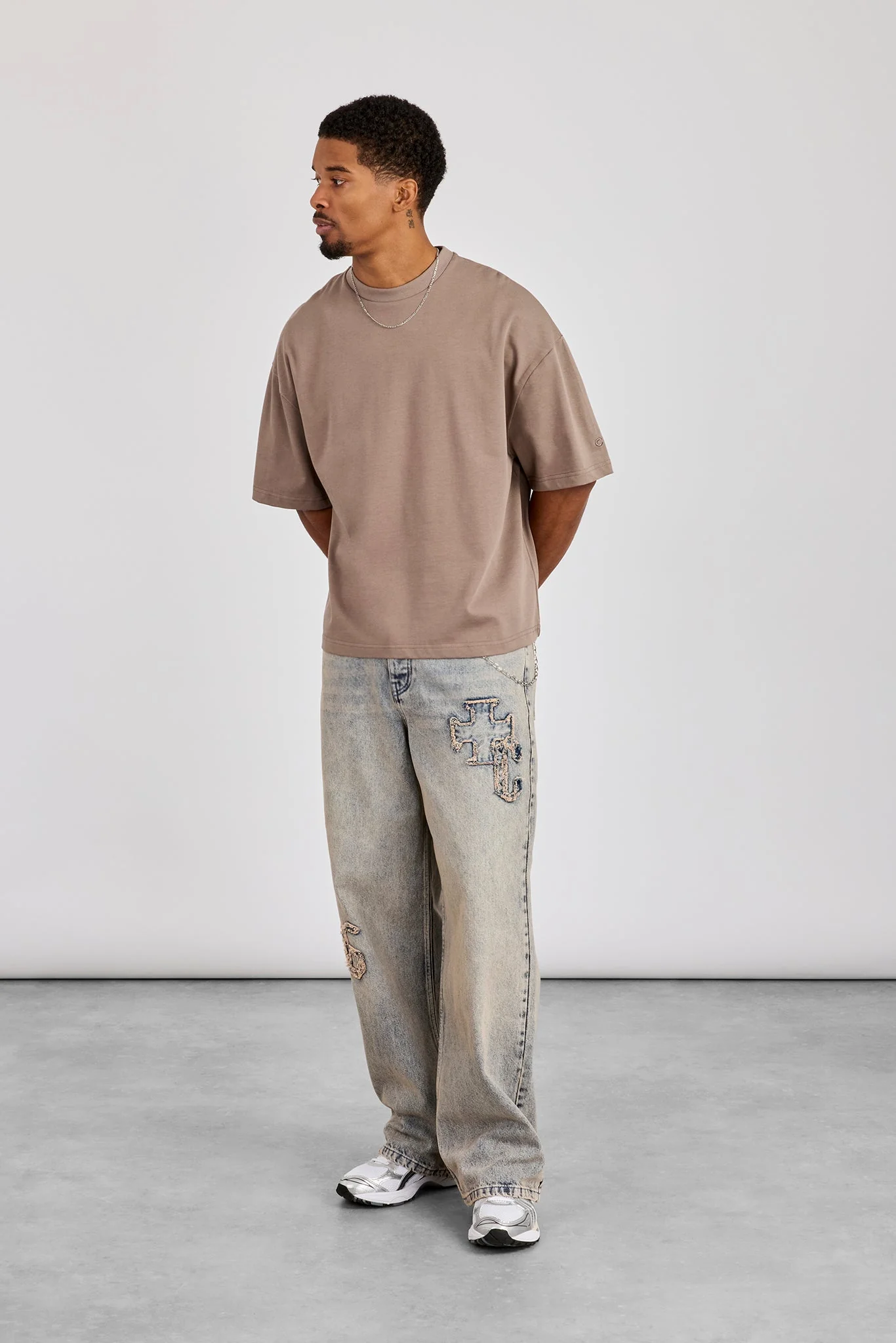 Baggy Applique Jean - Antique Wash - Image 2