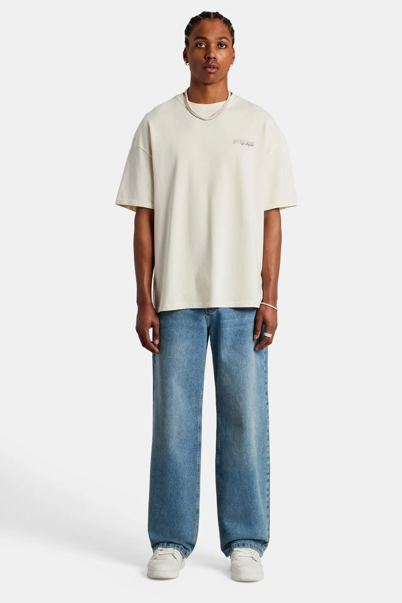 Baggy Fit Jeans - Mid Blue - Image 4