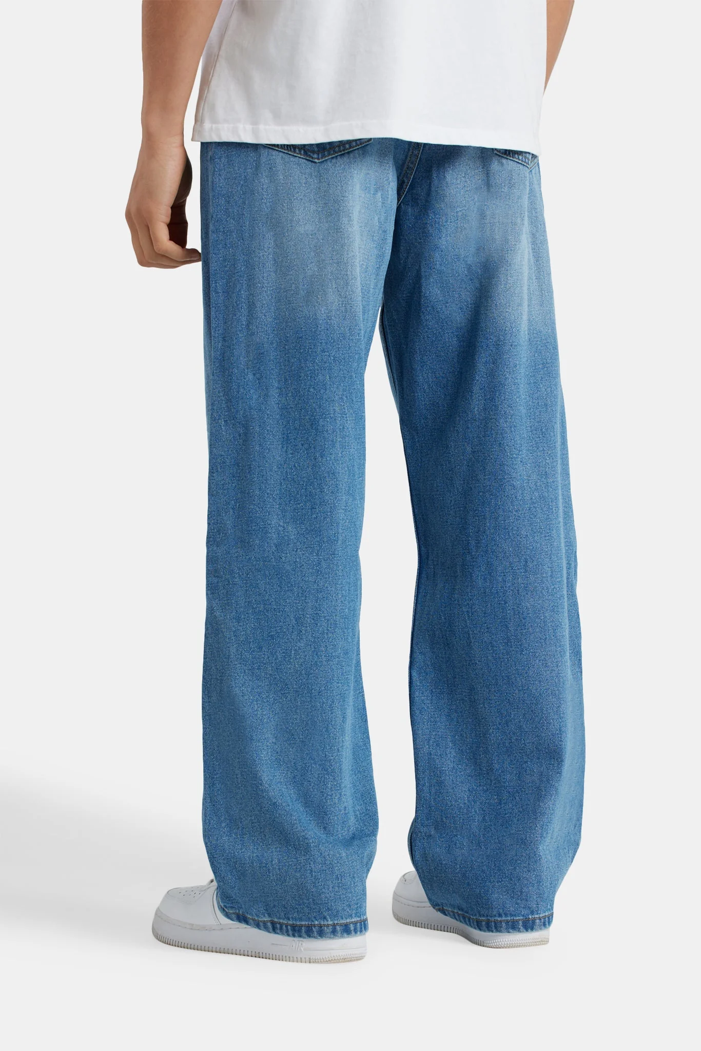 Baggy Fit Jeans - Mid Blue - Image 4