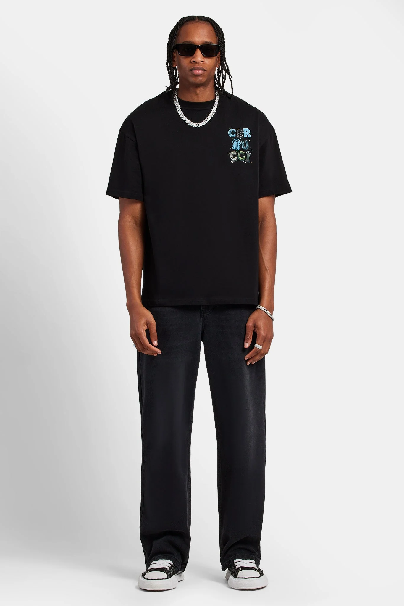 Baggy Fit Jeans - Washed Black - Image 2