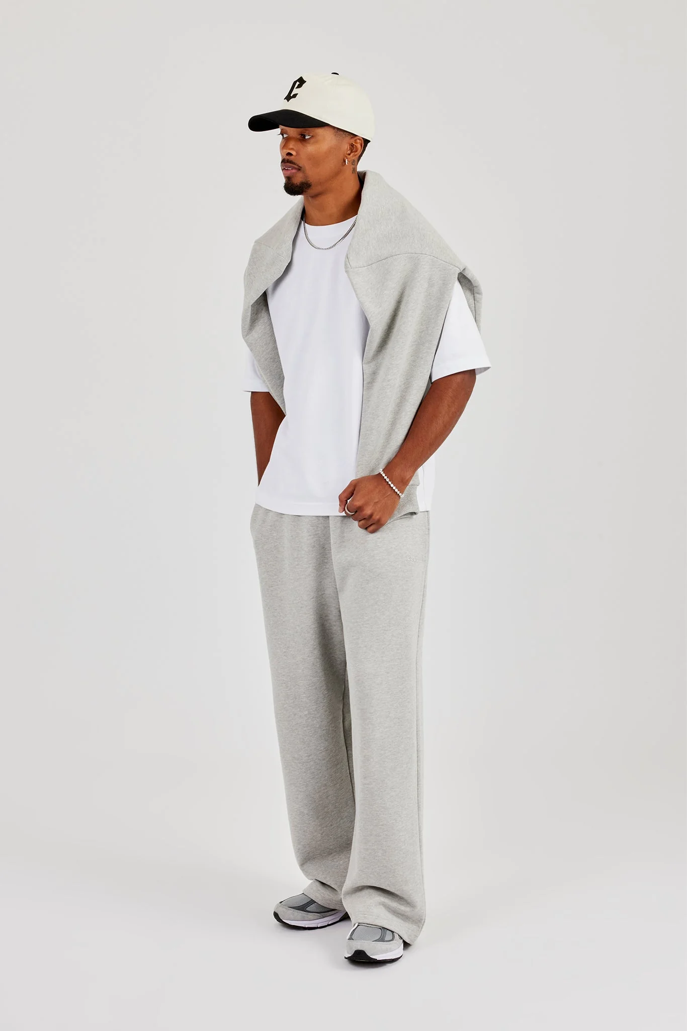 Baggy Fit Jogger - Grey Marl - Image 2