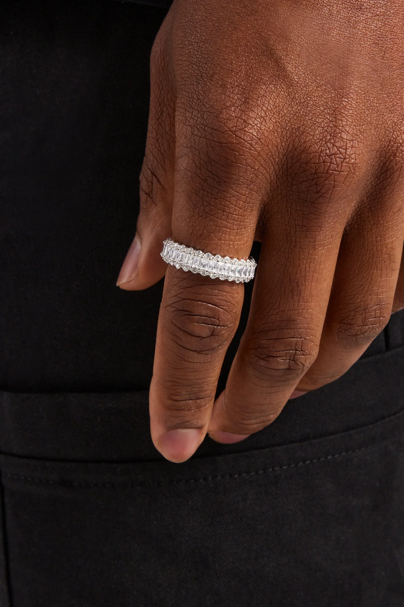 Baguette Band Ring 925 - White - Image 2