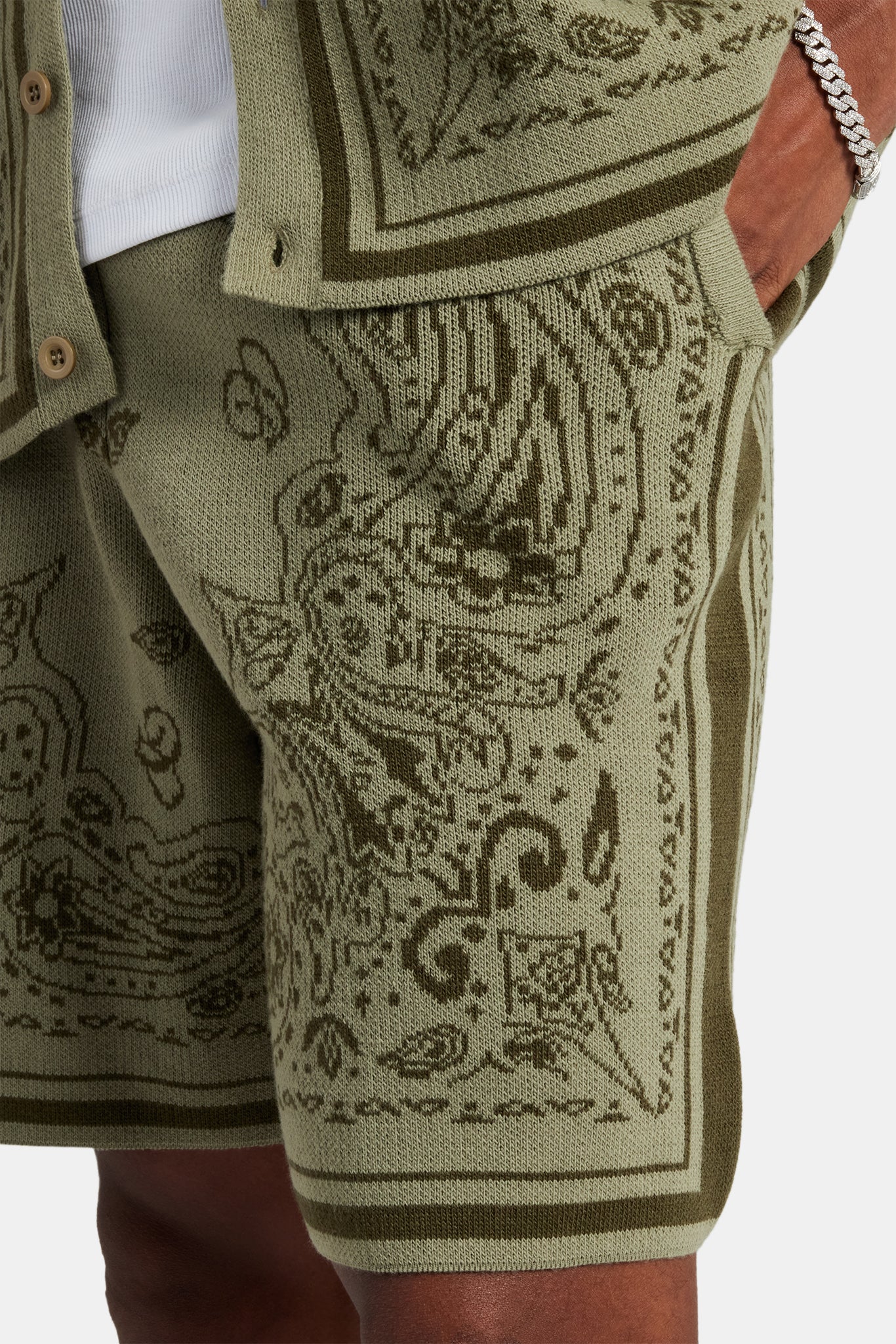 Bandana Knit Short - Green - Image 2