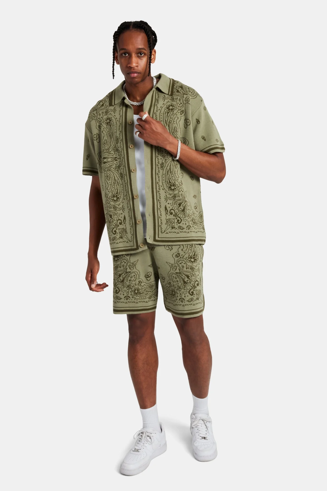 Bandana Knit Short - Green - Image 4