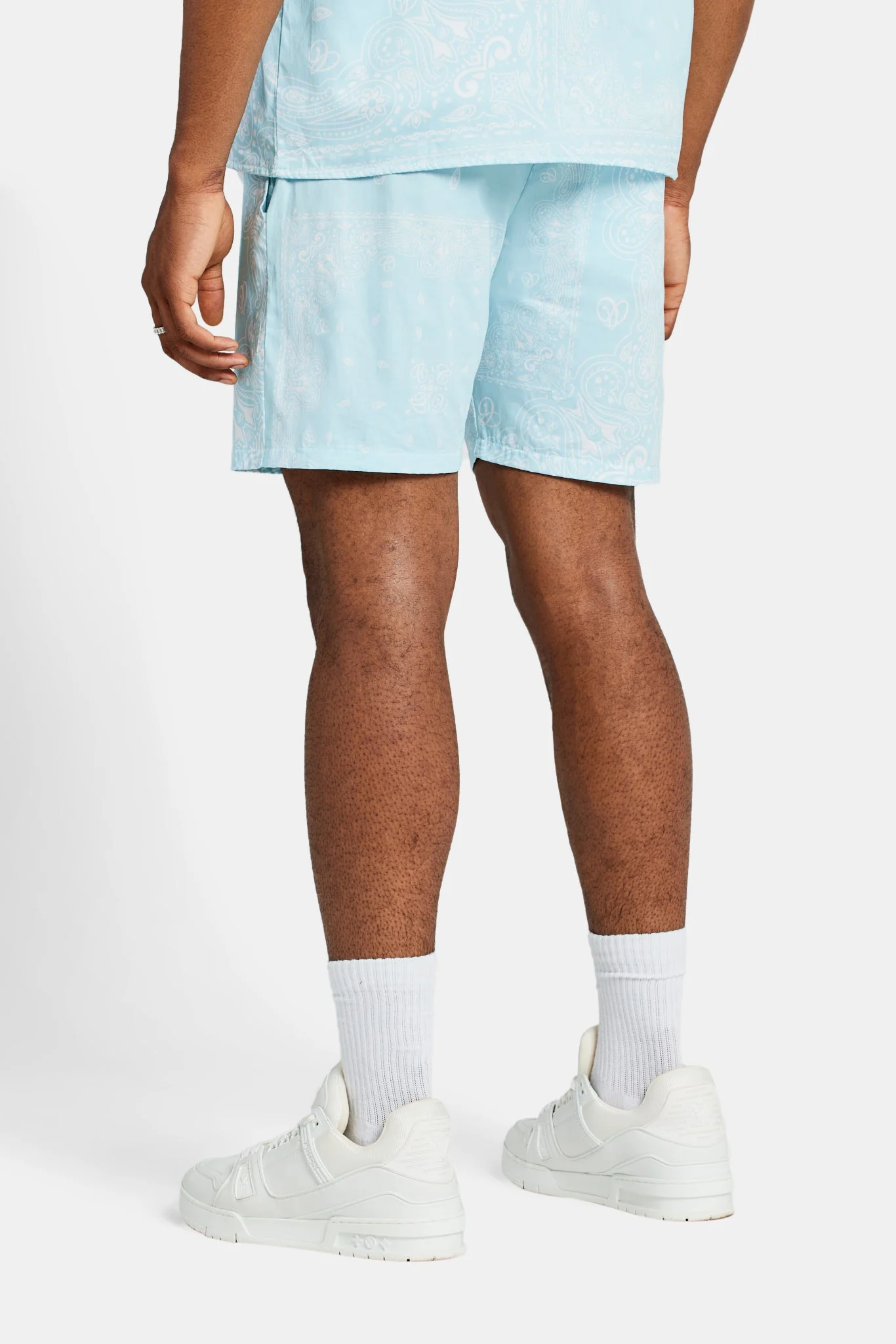 Bandana Printed Short - Light Blue - Image 3
