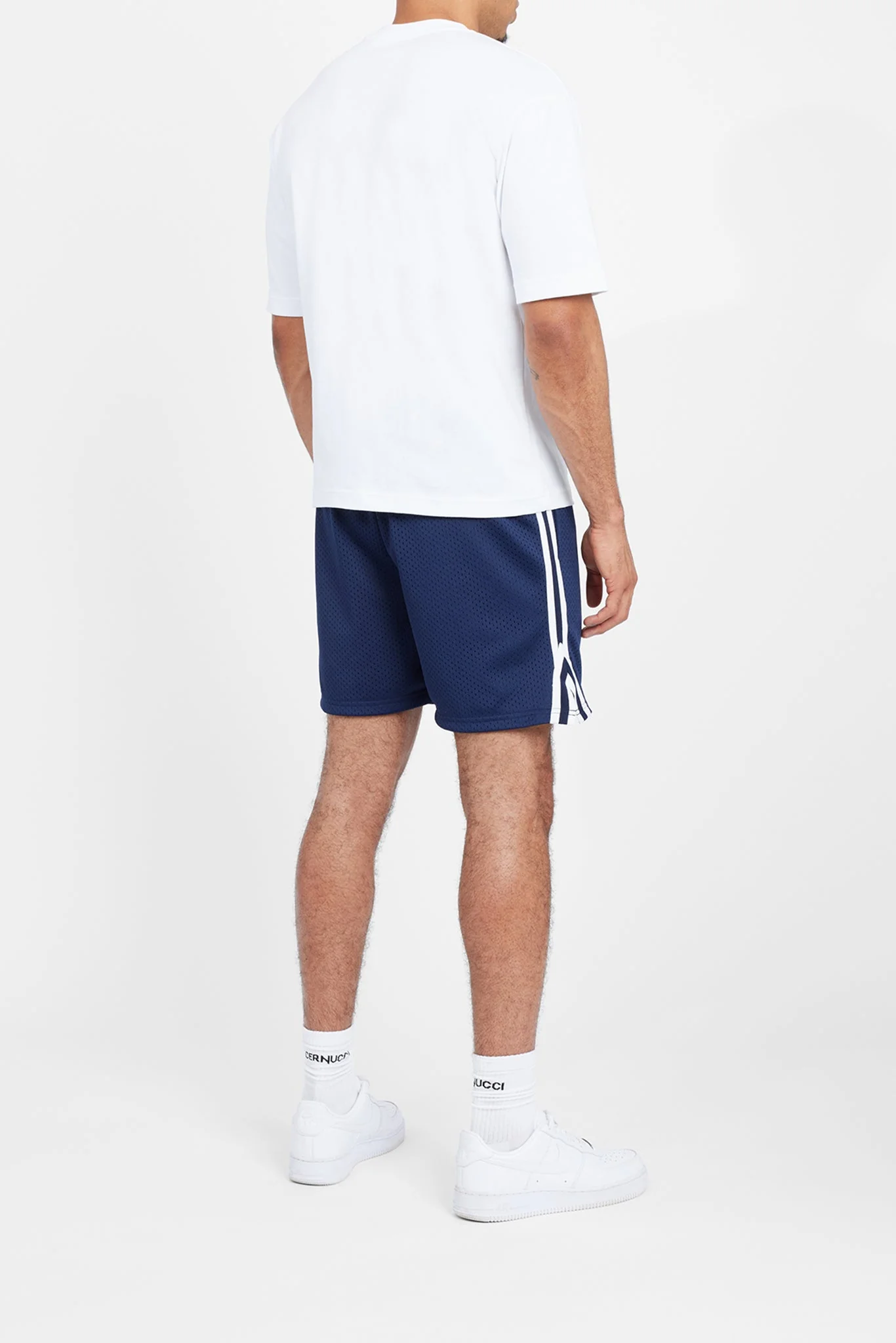 Cernucci Text Mesh Short - Navy - Image 4