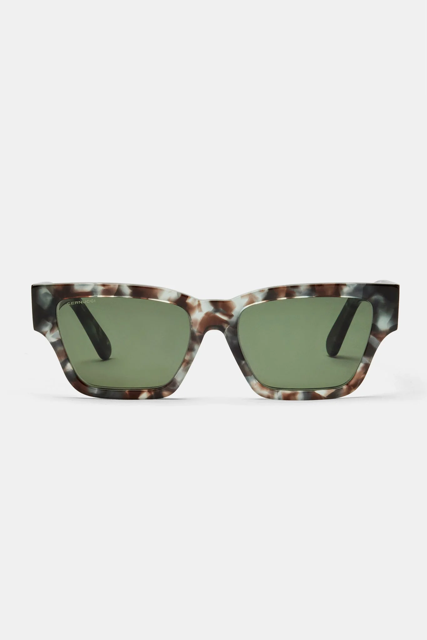 Beseled Chunky Square Marble Acetate Frame Sunglasses - Multi - Image 4