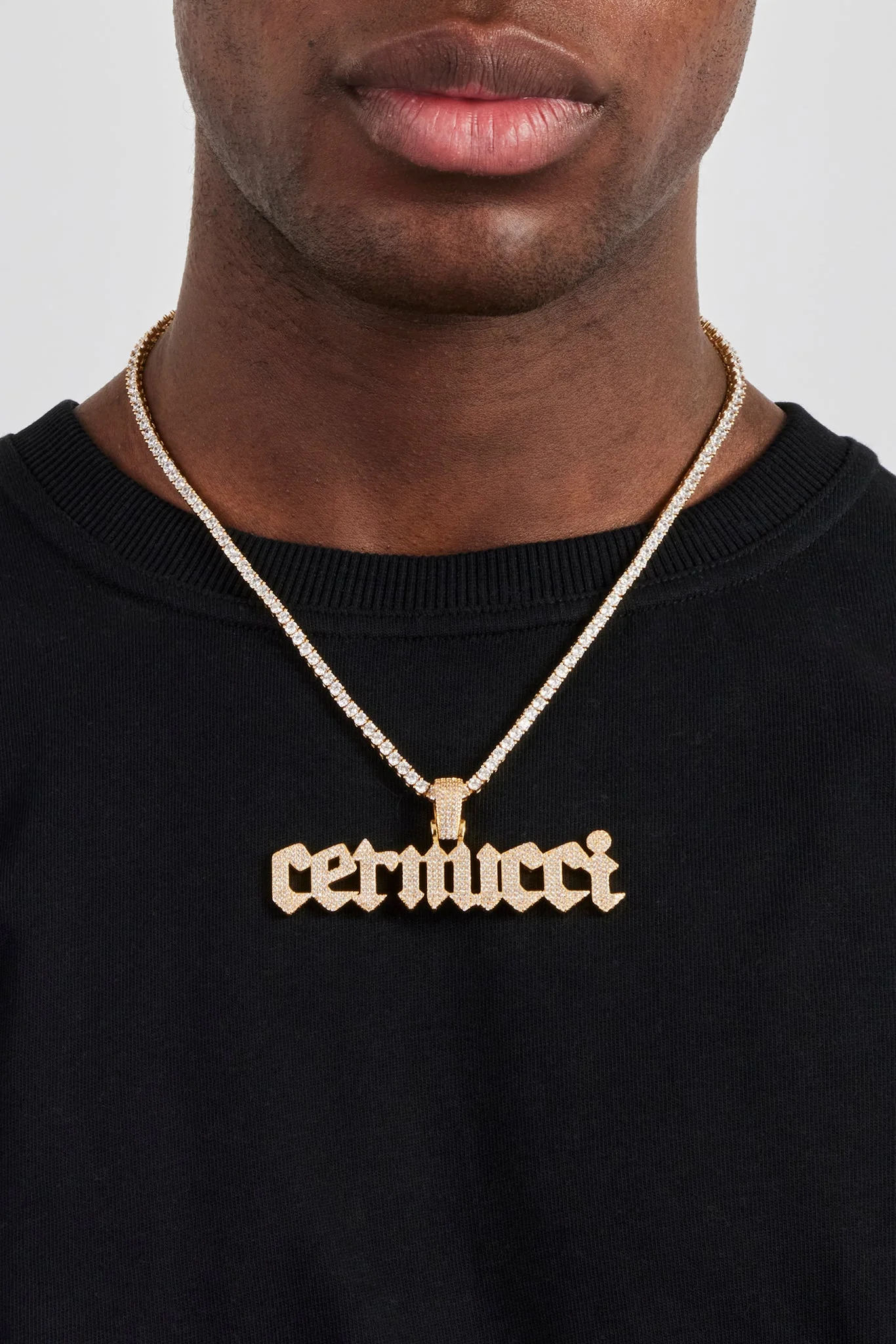 Biergarten Font Pendant - 20mm - Gold - Image 4