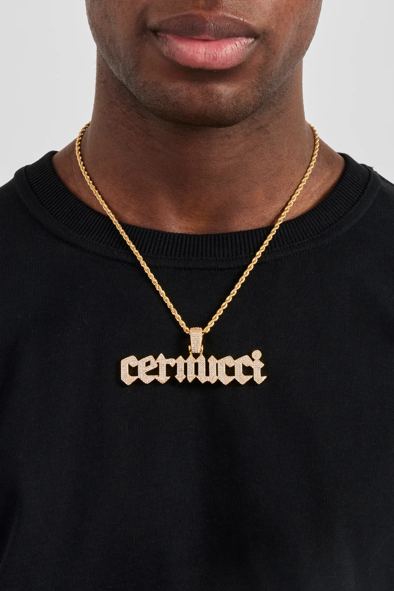 Biergarten Font Pendant - 20mm - Gold - Image 6