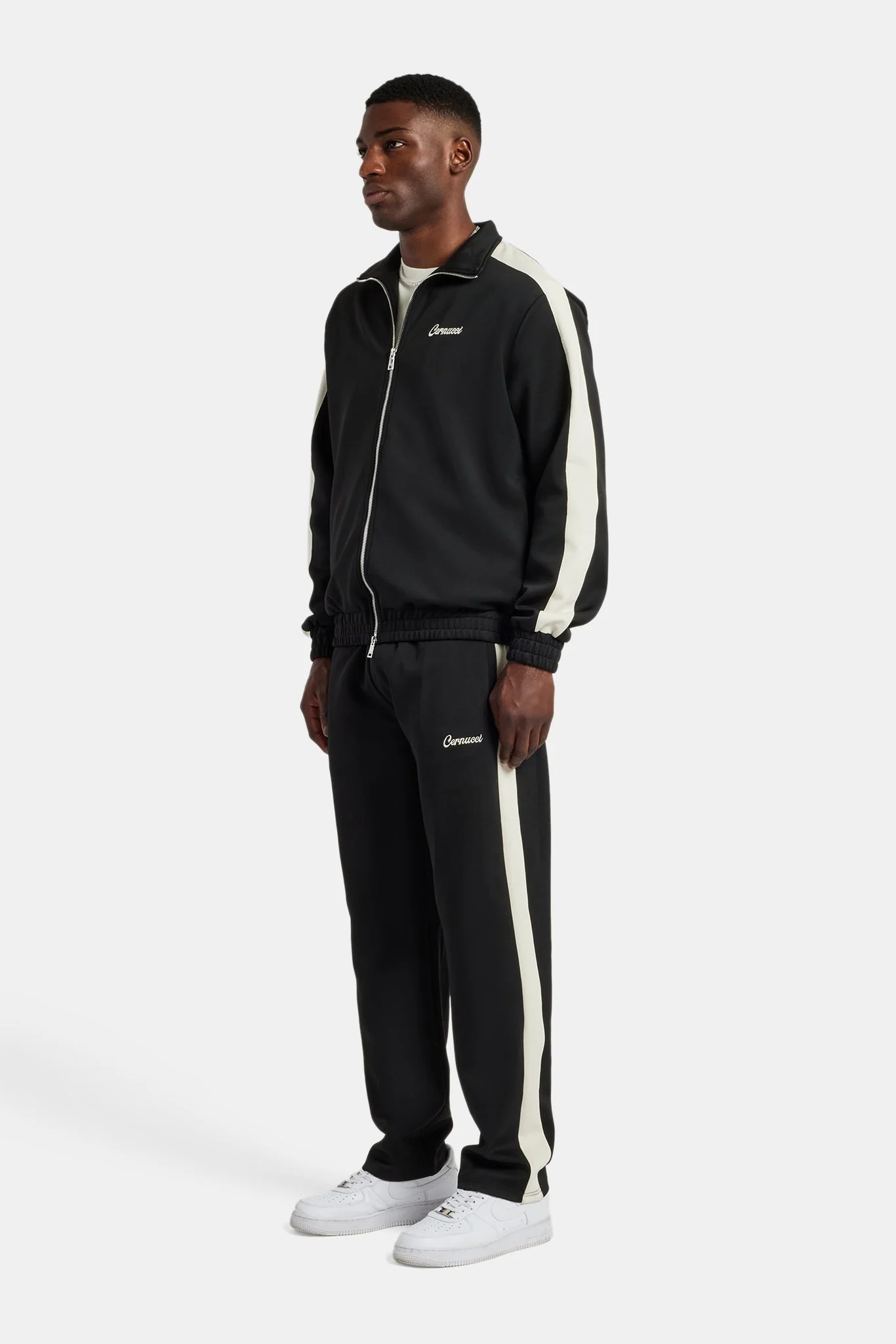 Black Contrast Panel Tracksuit - Image 2