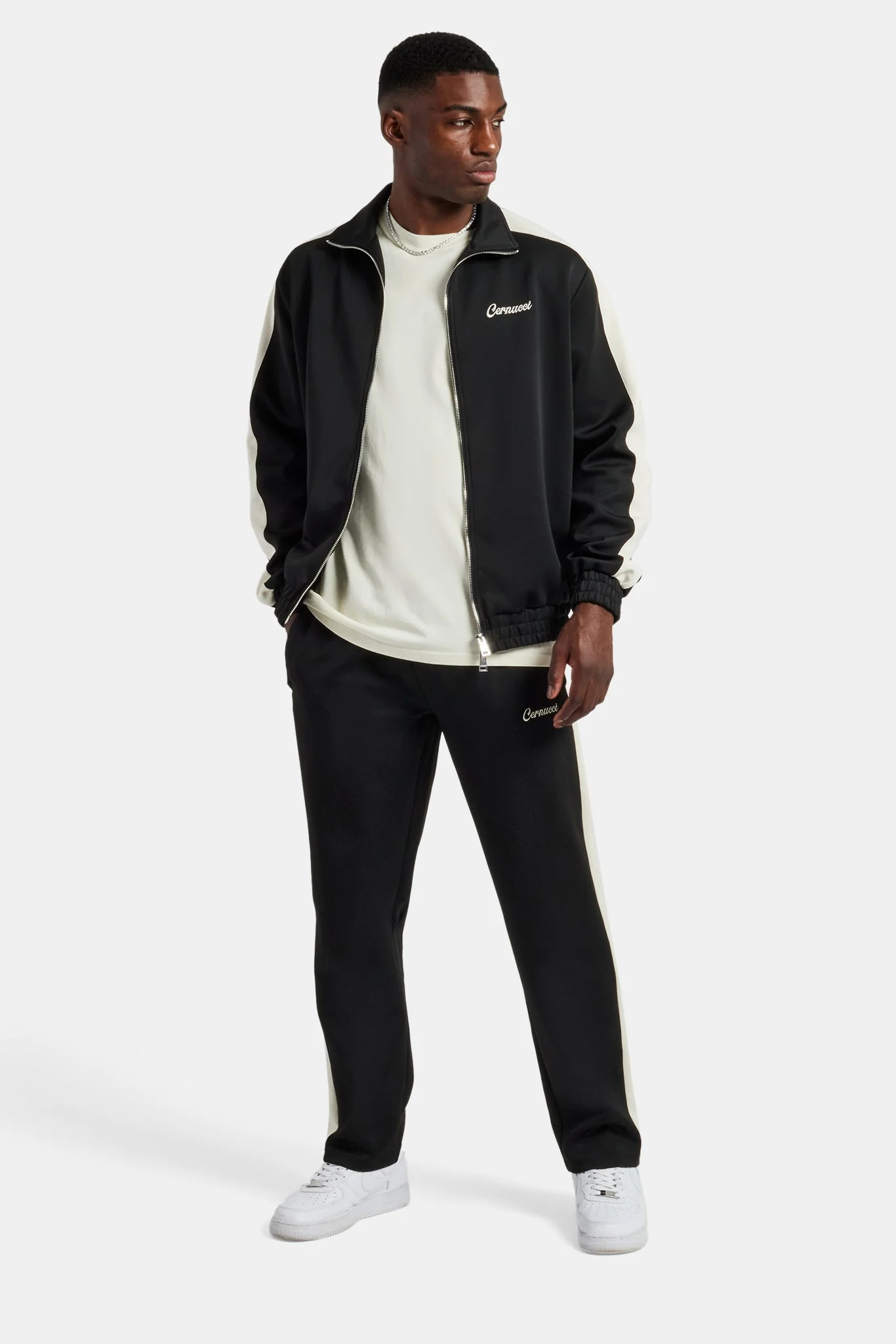 Black Contrast Panel Tracksuit - Image 5