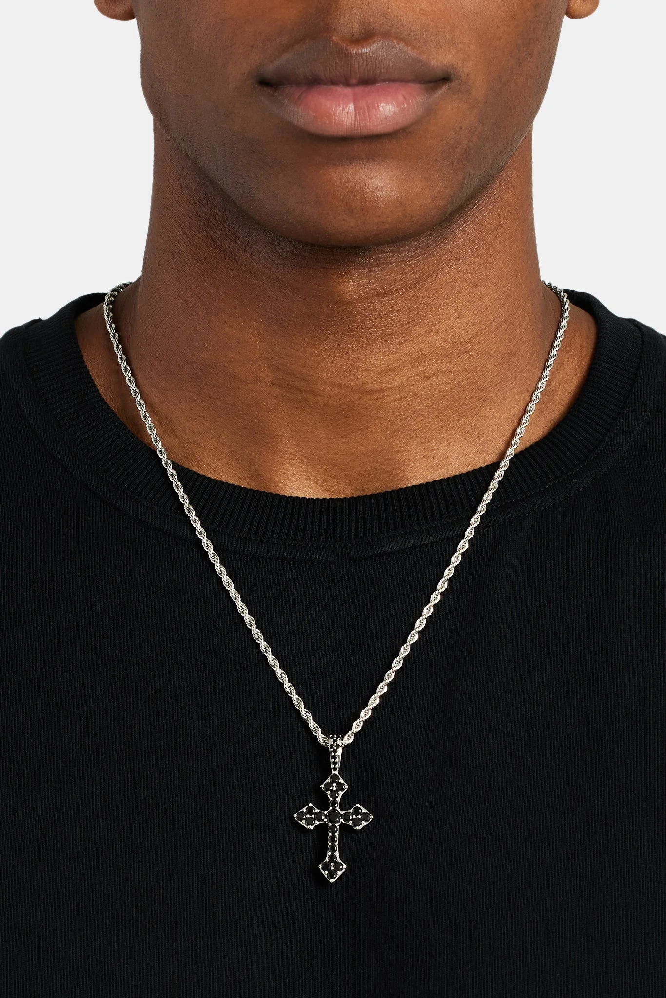 Black Iced Celtic Cross Pendant - Image 2