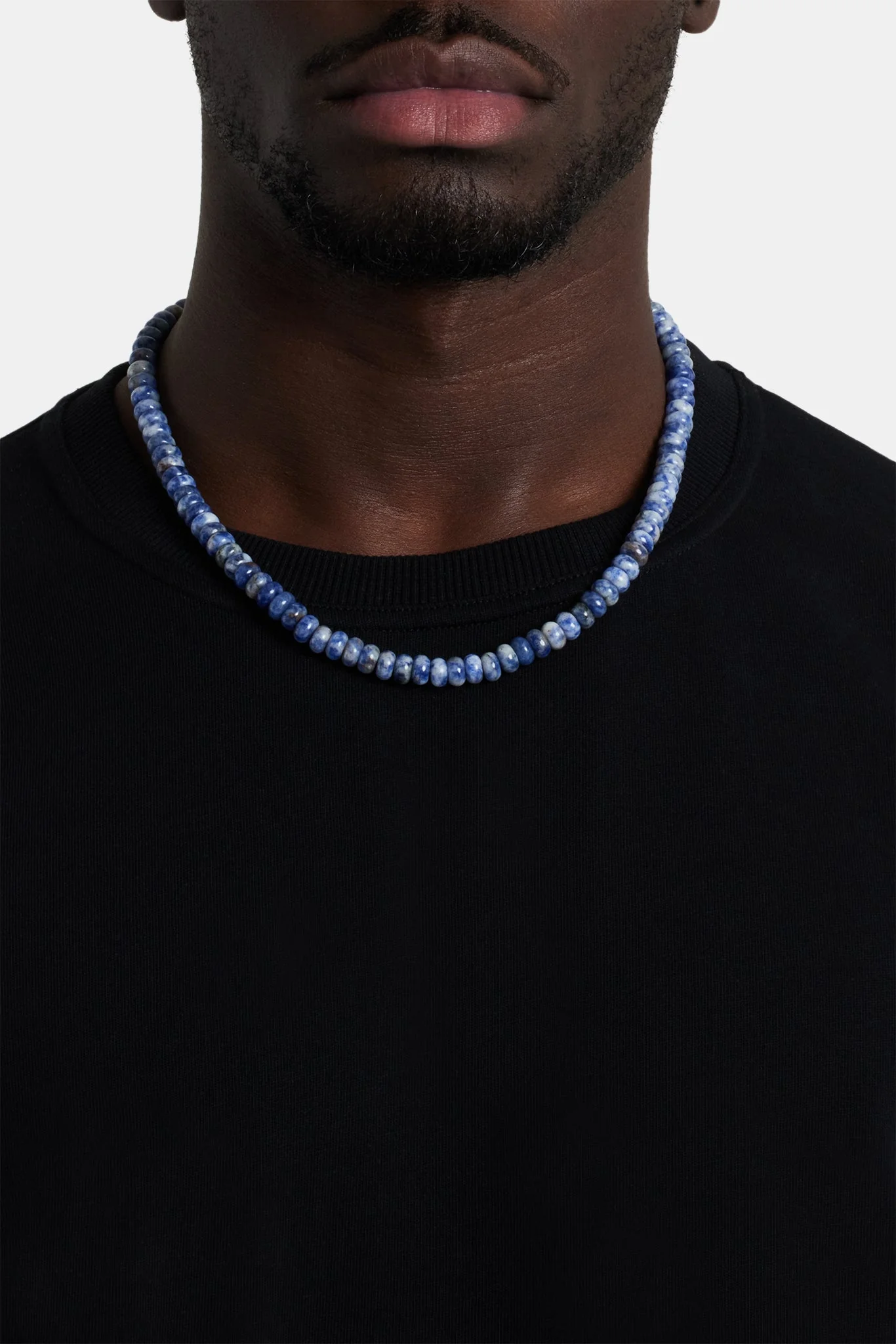 Blue Point Natural Stone Necklace - 6mm