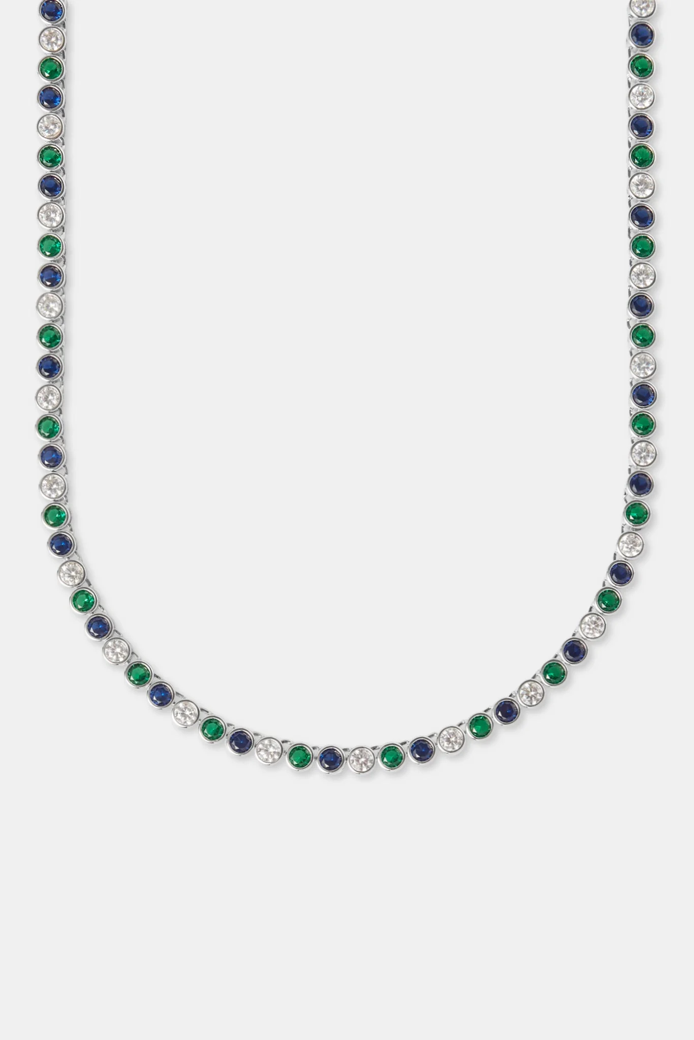 Blue & Green Iced Stone Chain - 5mm - Image 2