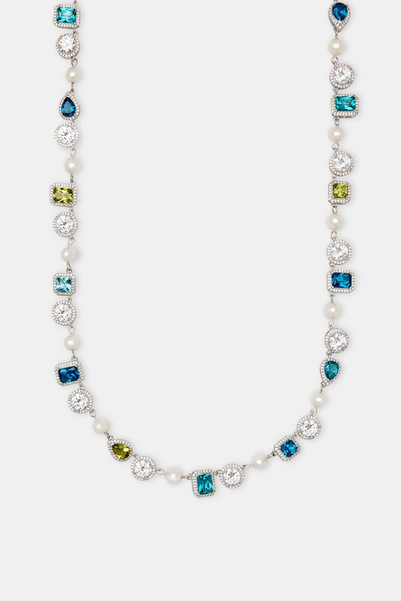 Blue & Green Mixed Gemstone Chain - 10mm - Image 2