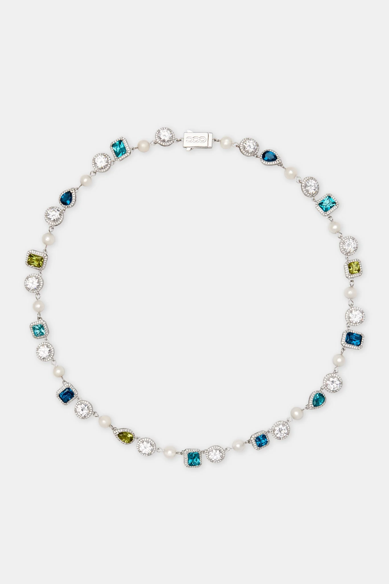 Blue & Green Mixed Gemstone Chain - 10mm - Image 3
