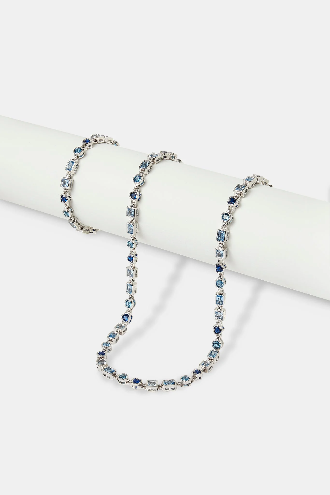 Blue Mixed Gemstone Link Chain & Bracelet - 6mm - Image 2