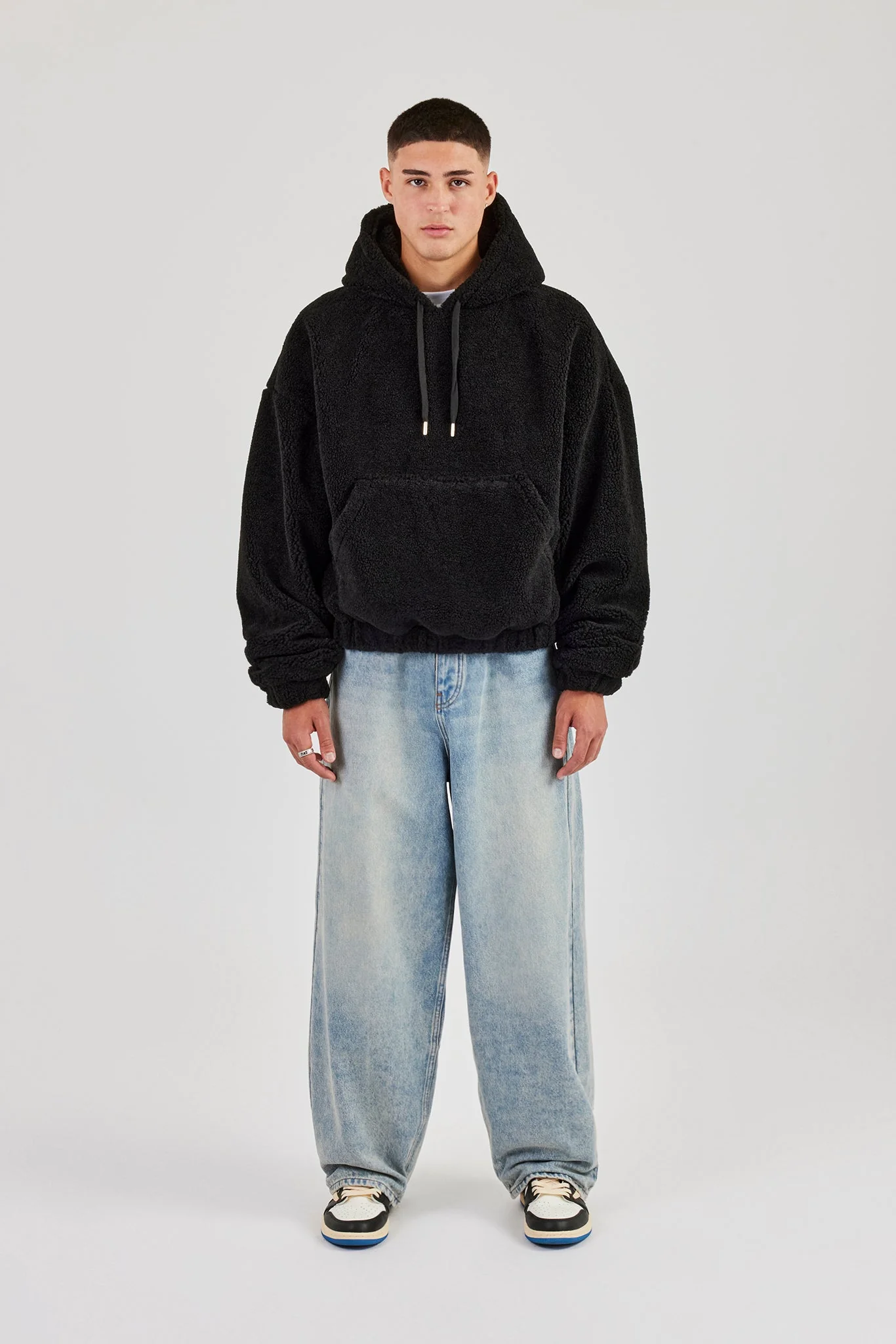 Boxy Borg Hoodie - Black - Image 4